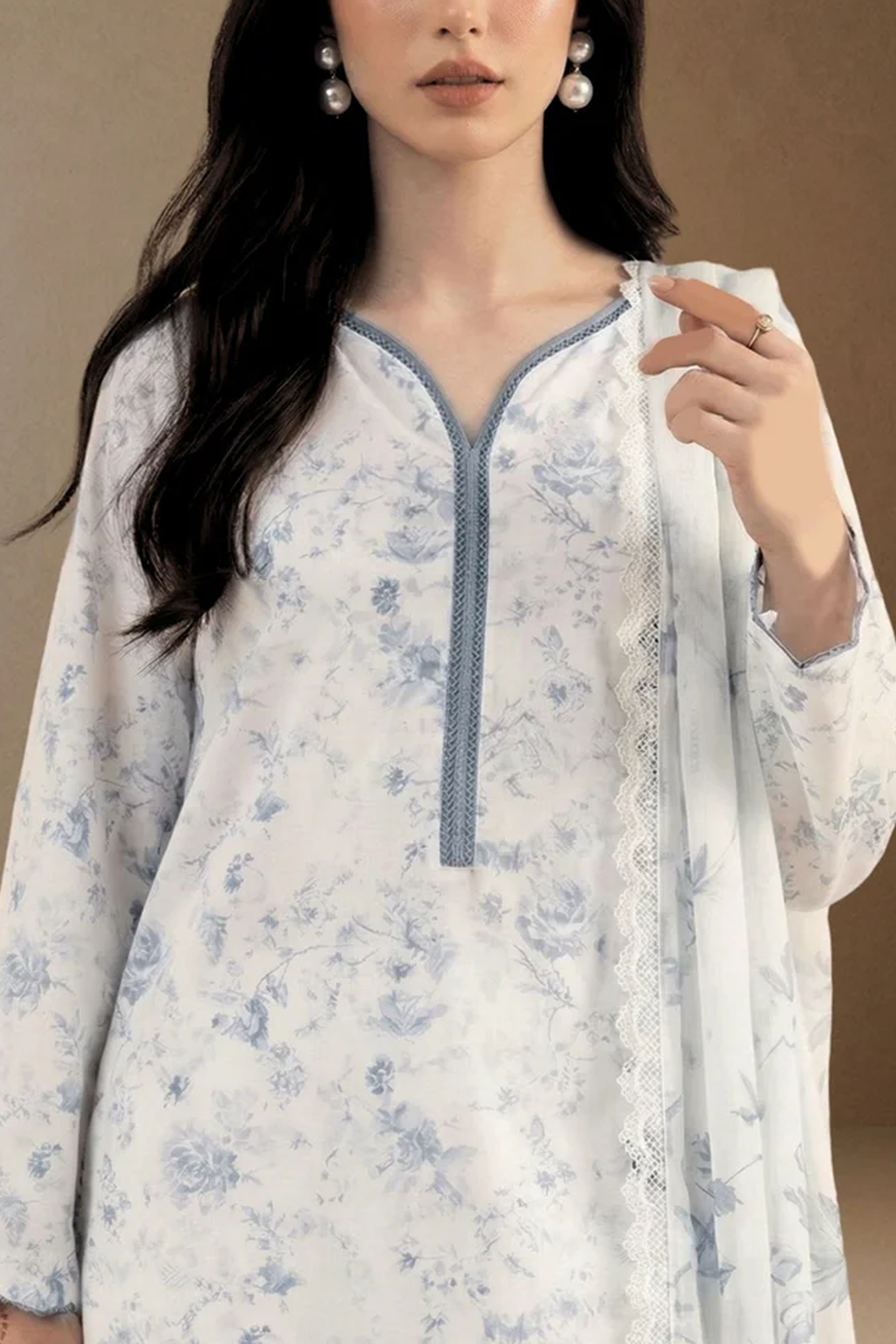 Soft Ciel - Printed Lawn Suit