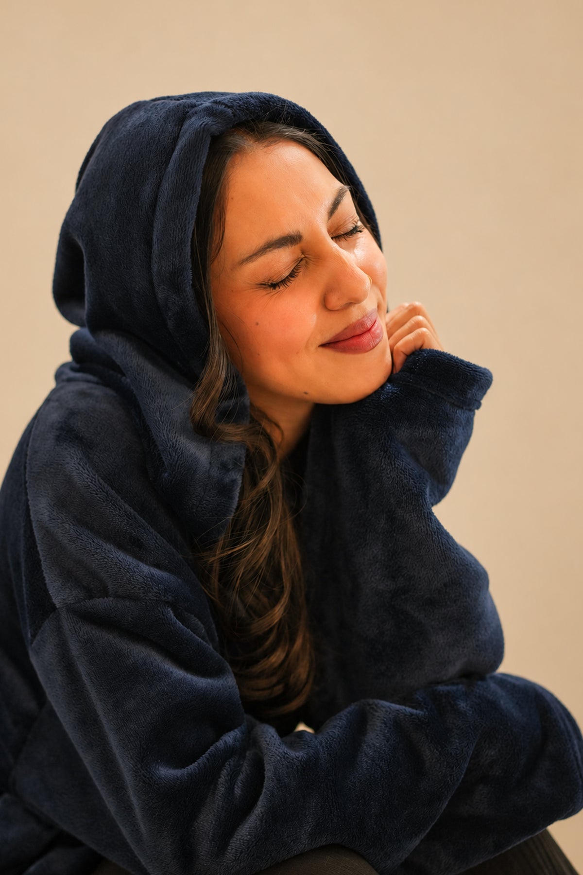 Navy Wearable Plush Blanket