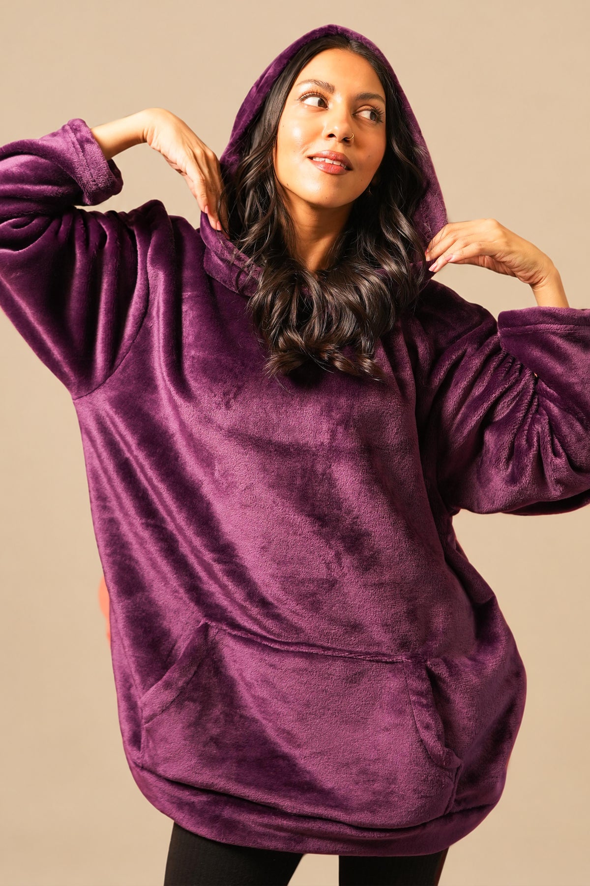 Plum Wearable Plush Blanket