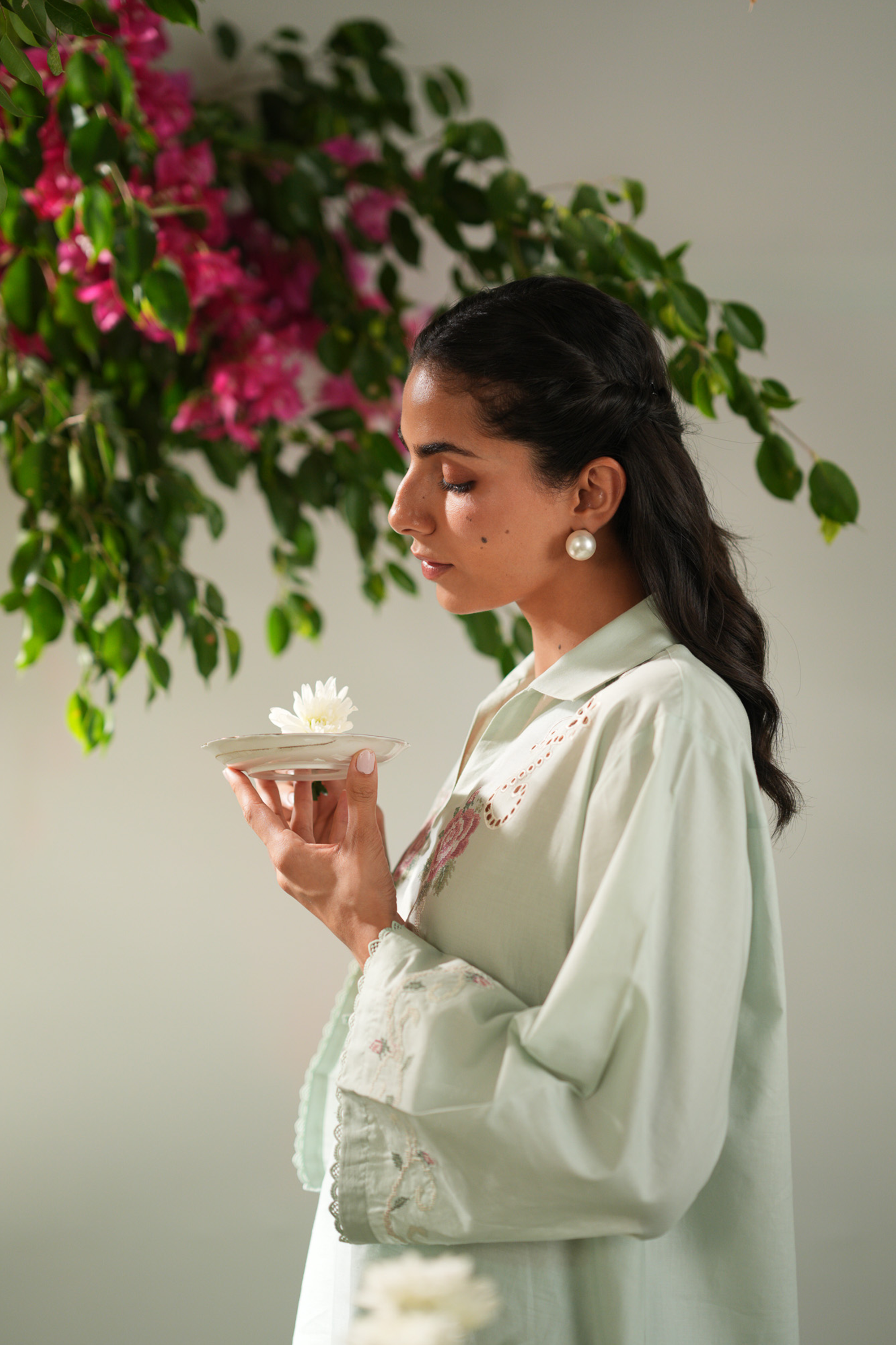 Rose Vine Embroidered Co-ord Set