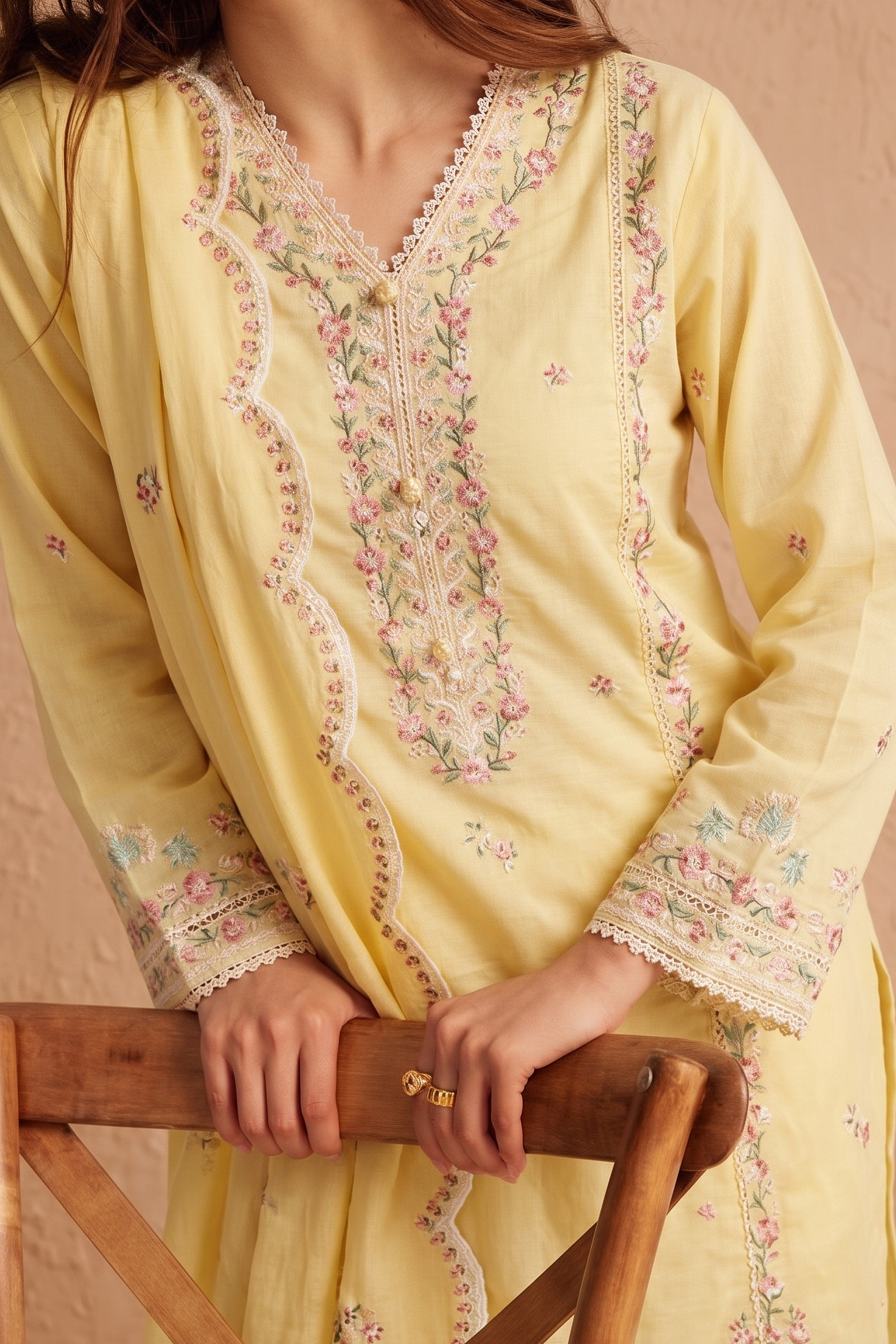 Soft Primrose - Luxury Lawn Suit