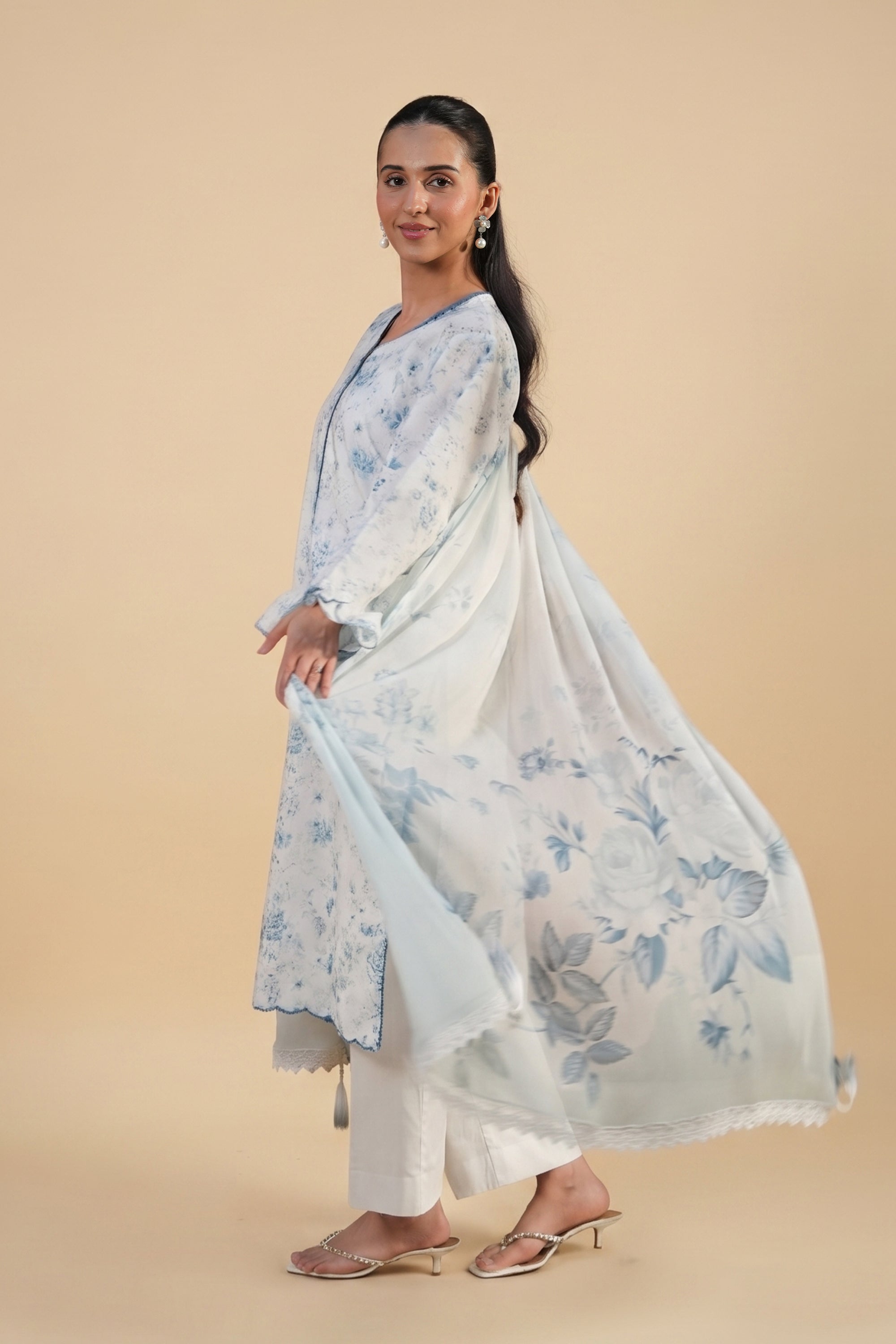 Soft Ciel - Printed Lawn Suit