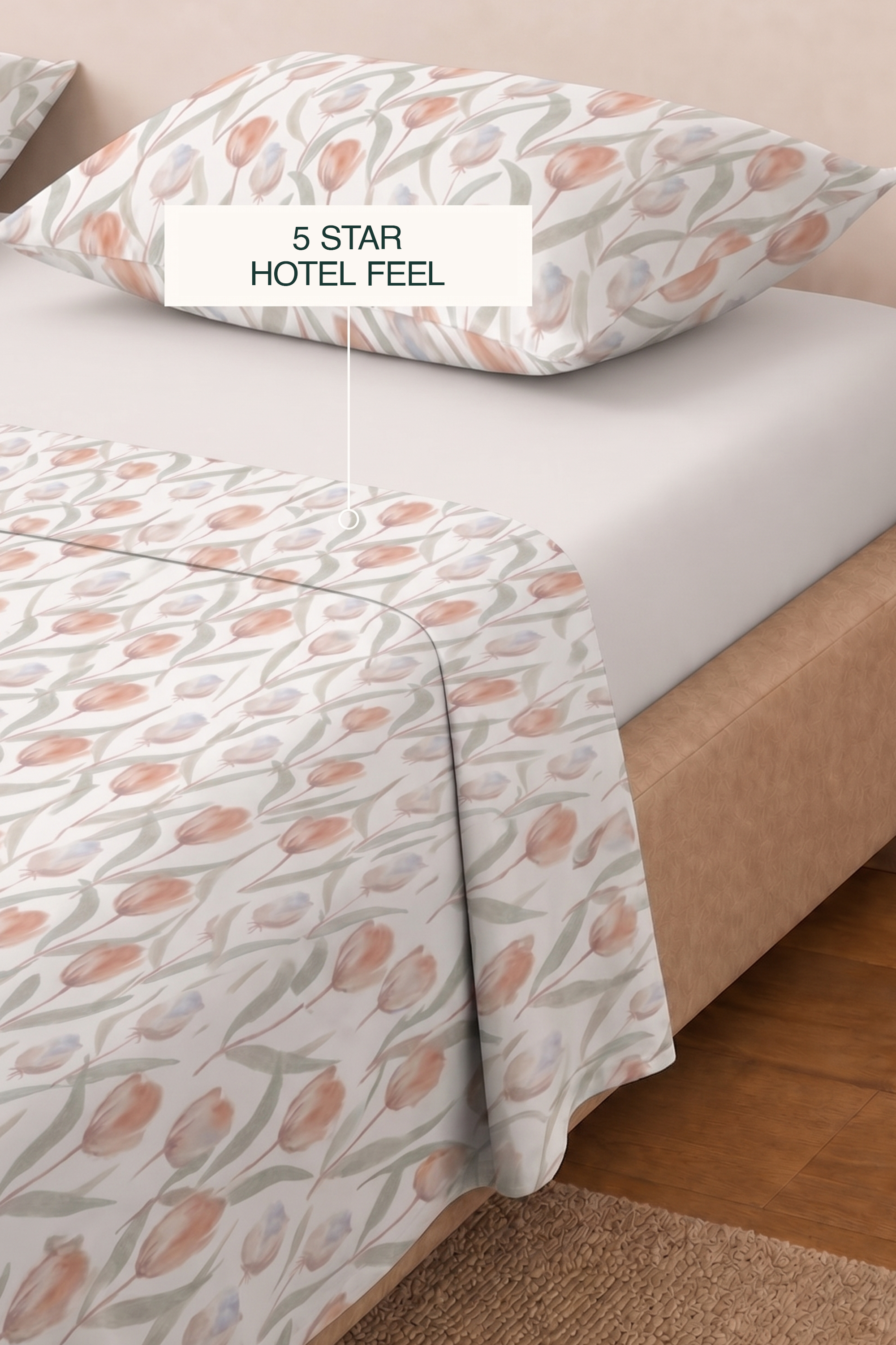 Tulip Tepal Sateen Bed Sheet Set