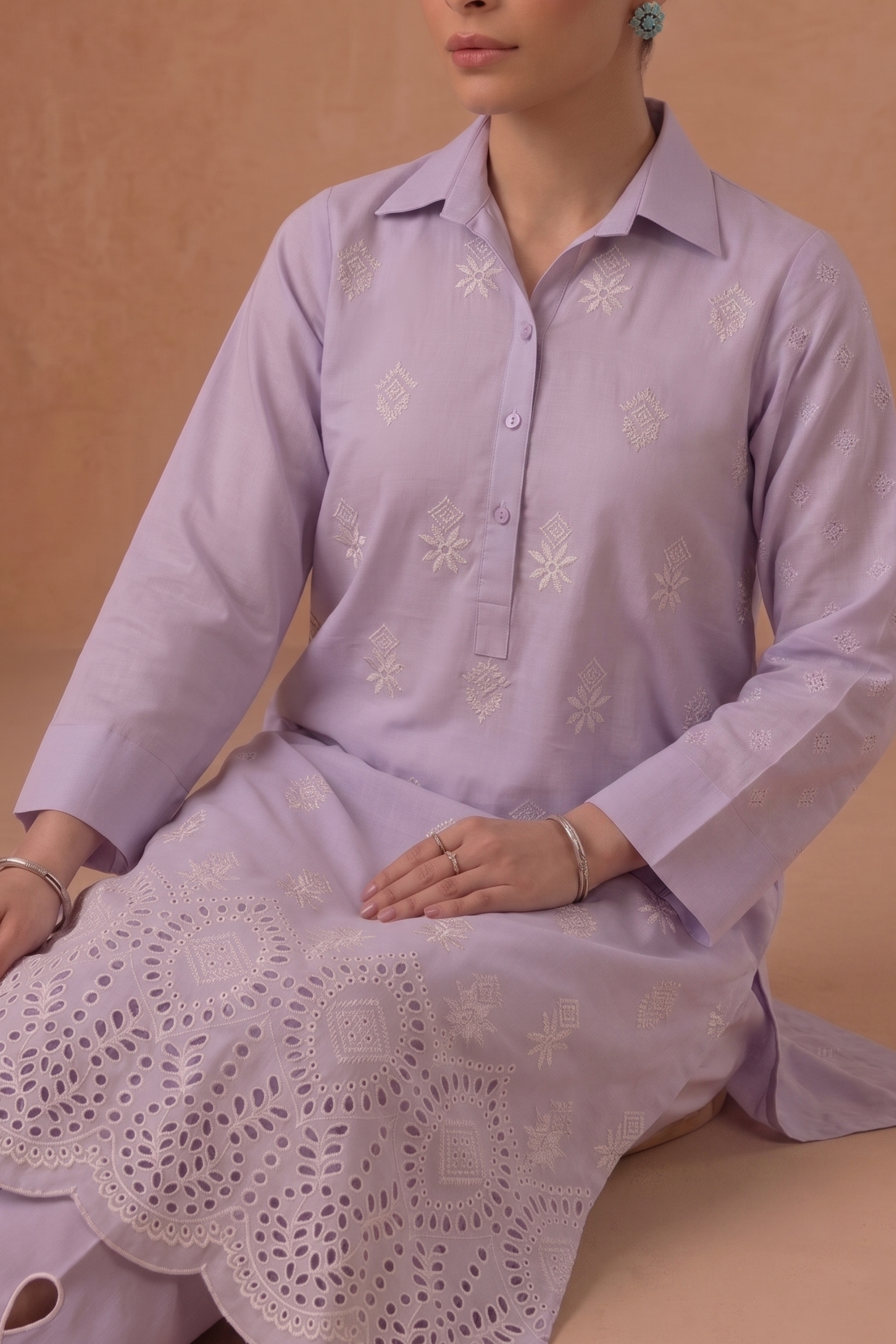 Amethyst Lilac - Luxury Lawn Suit