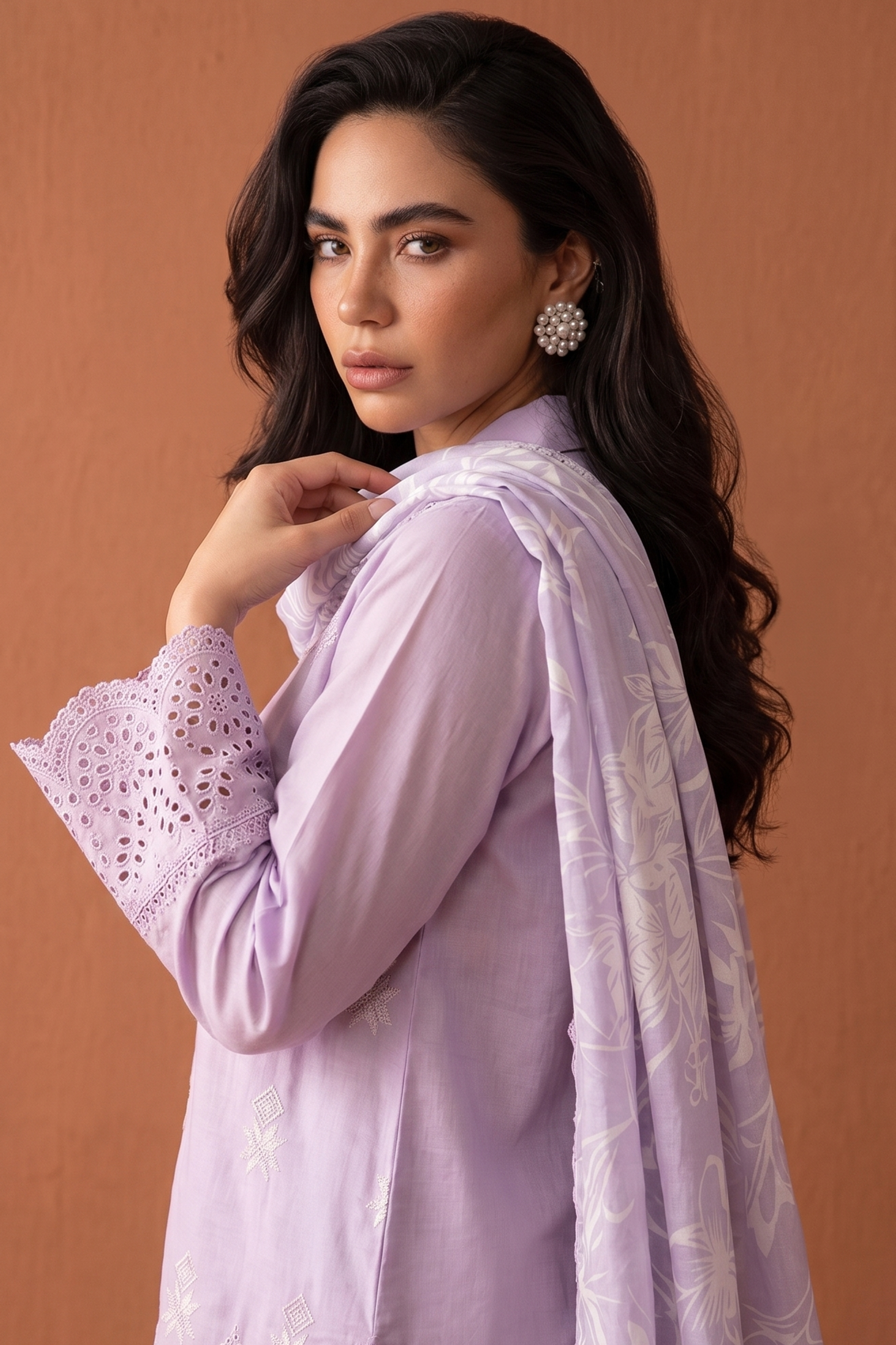 Amethyst Lilac - Luxury Lawn Suit