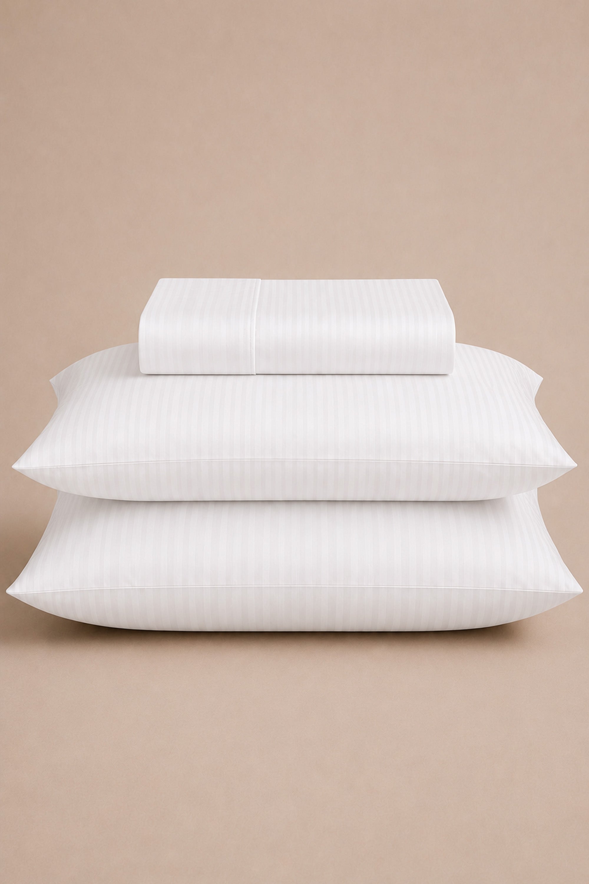 T300 Luxe Bamboo White Striped Bed Sheet Set