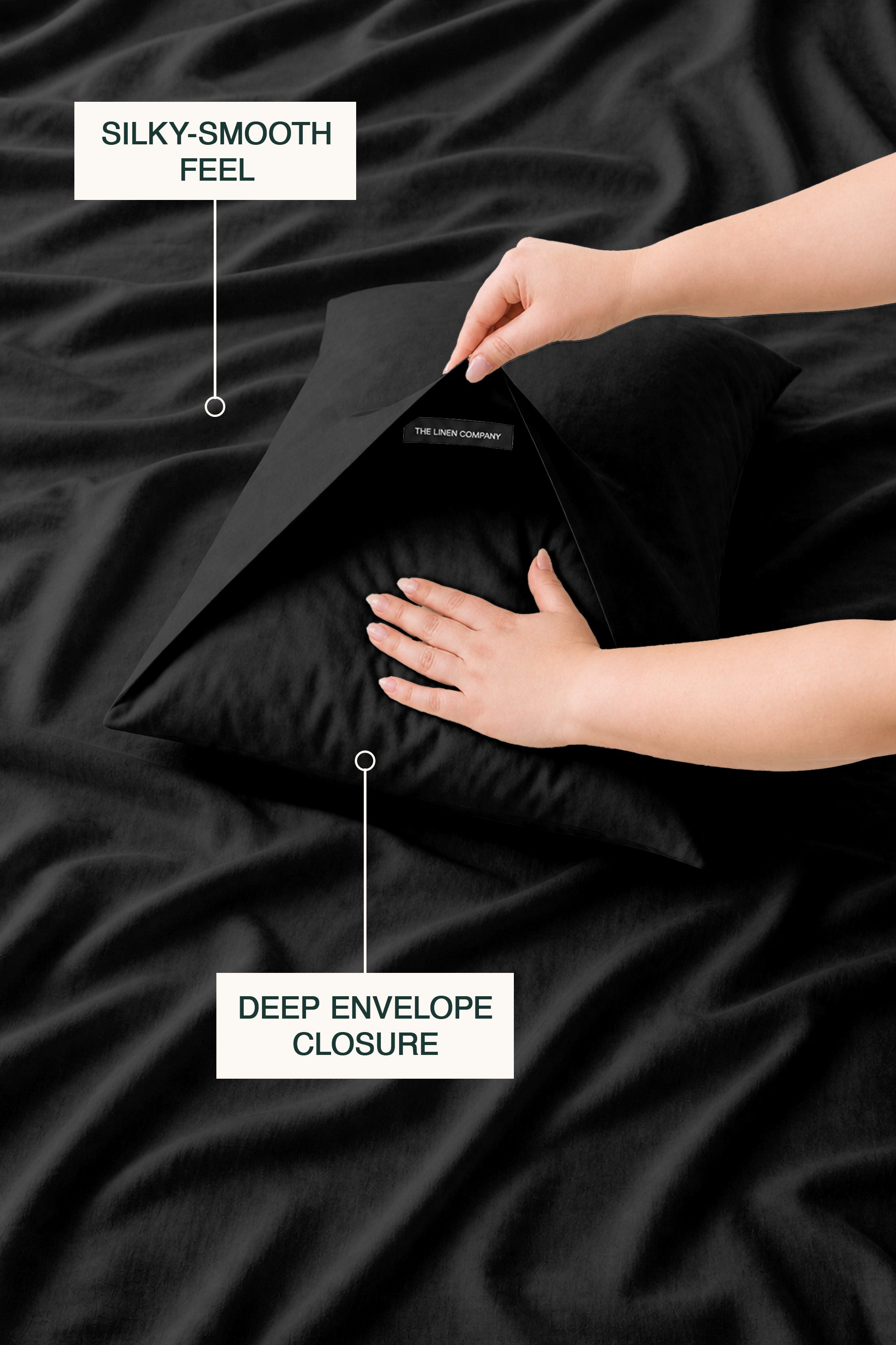 T200 Black Bed Sheet Set