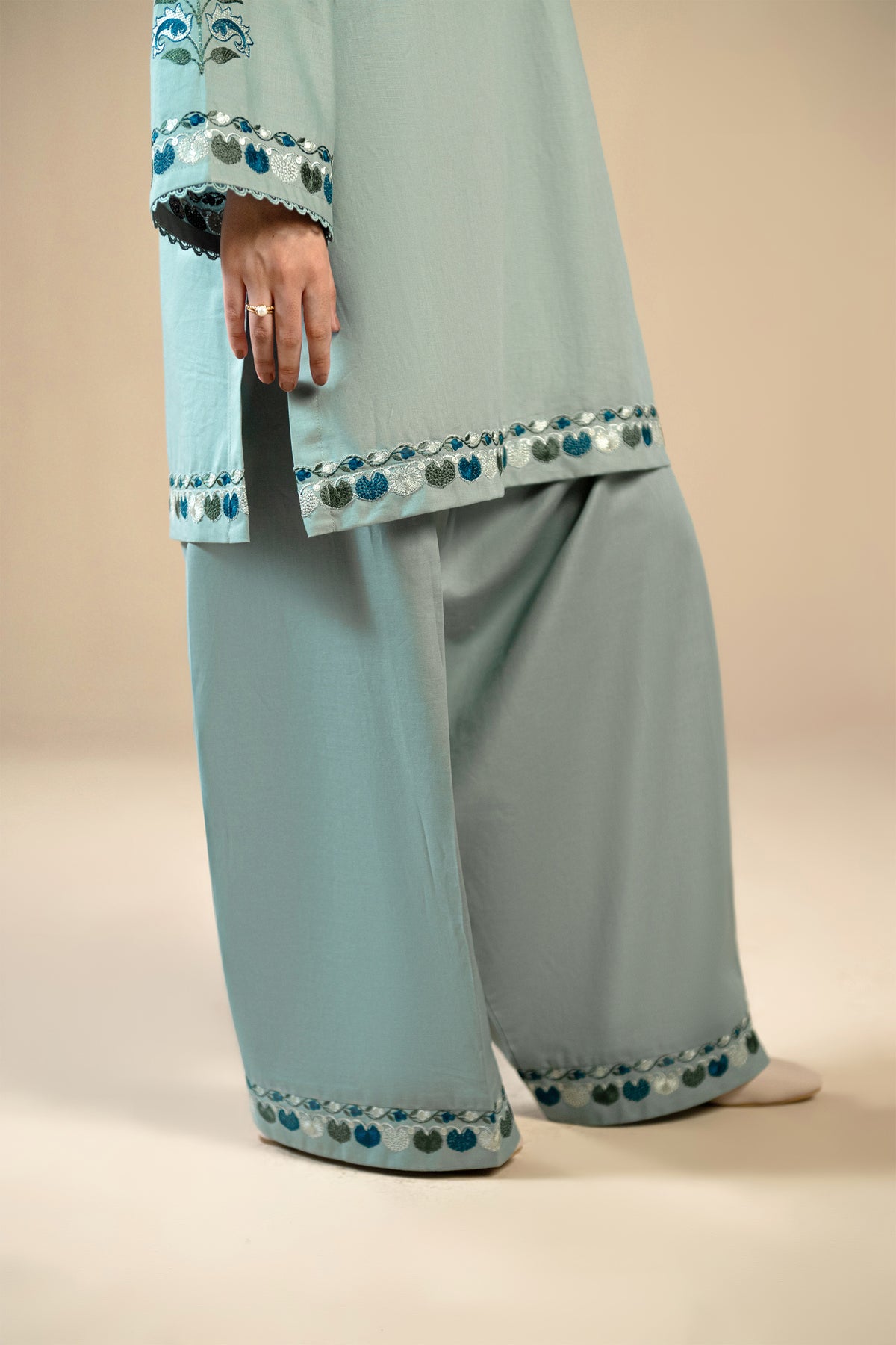 Blue Haze Khaddar Set