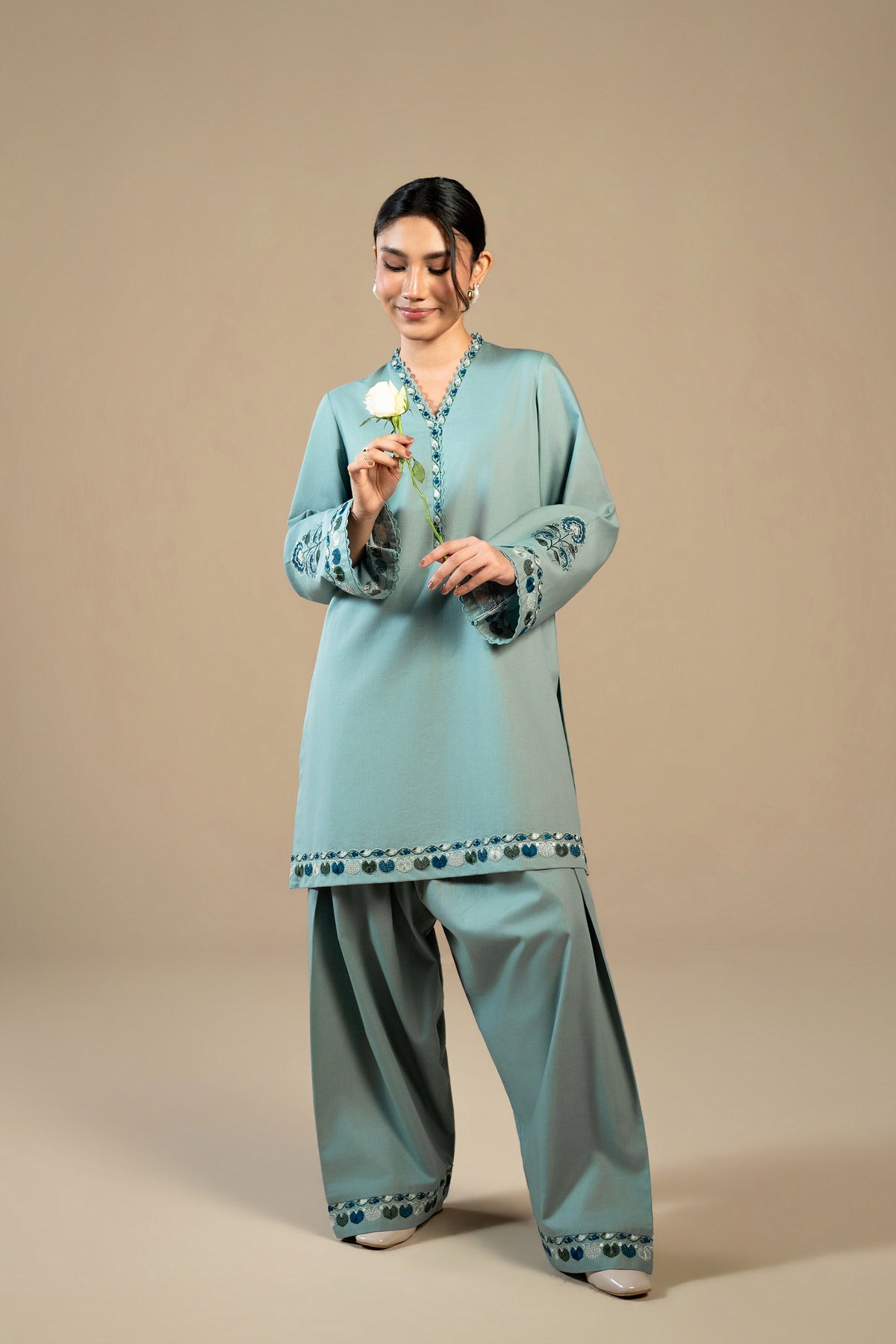 Blue Haze Khaddar Set