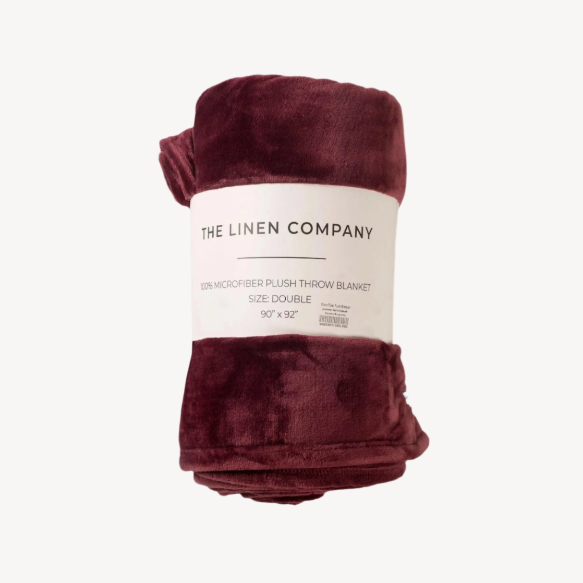 Burgundy Microfiber Plush Blanket - THE LINEN COMPANY