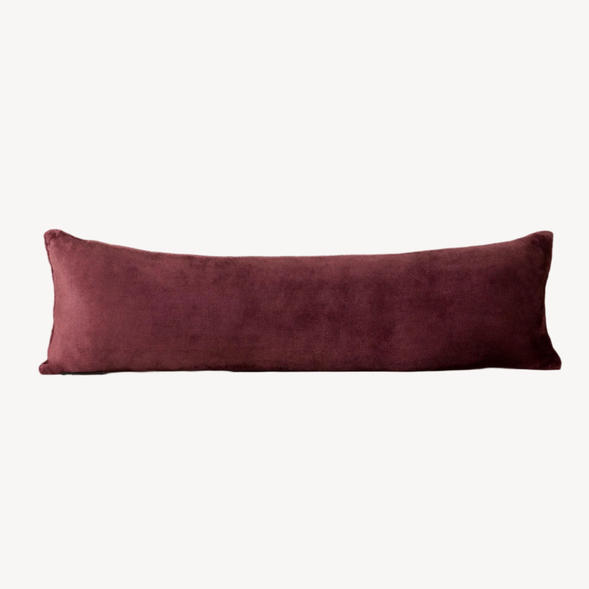 Burgundy Plush Cushion - THE LINEN COMPANY
