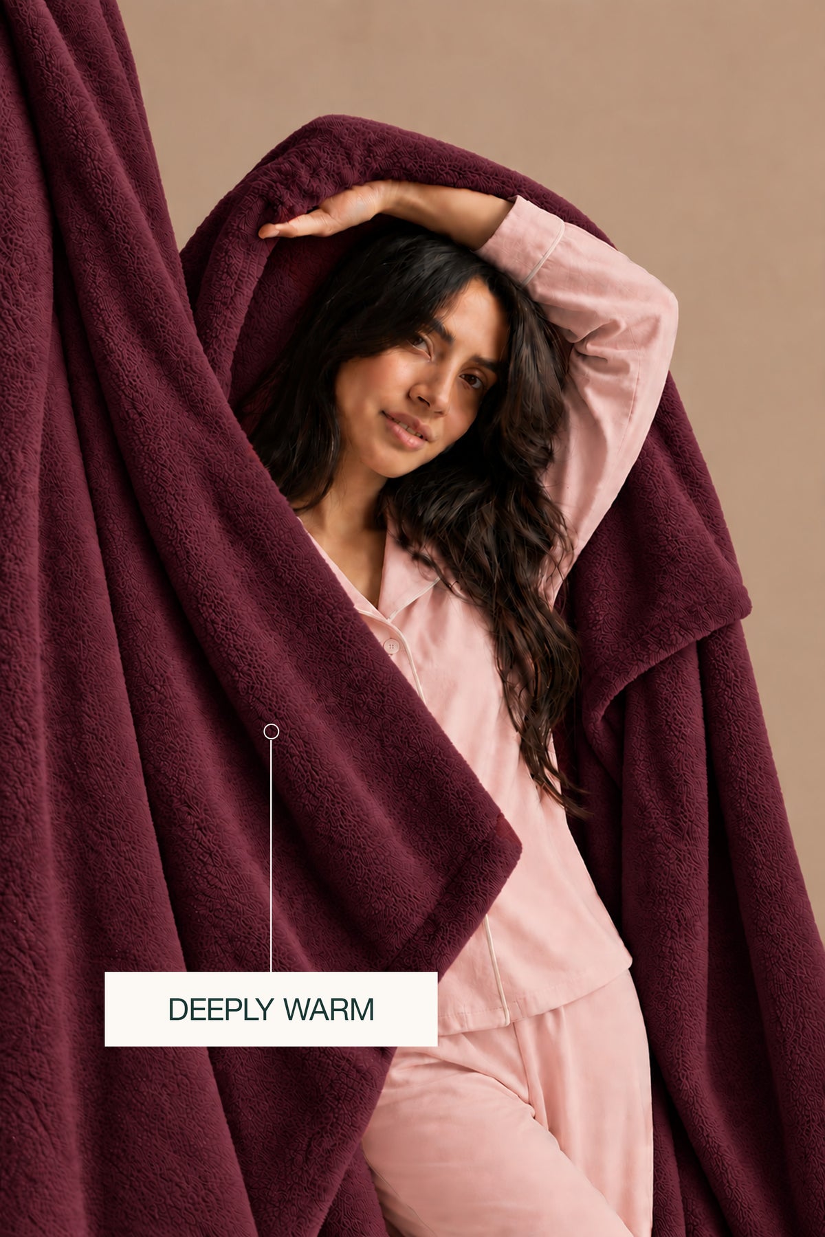Burgundy Plush Blanket