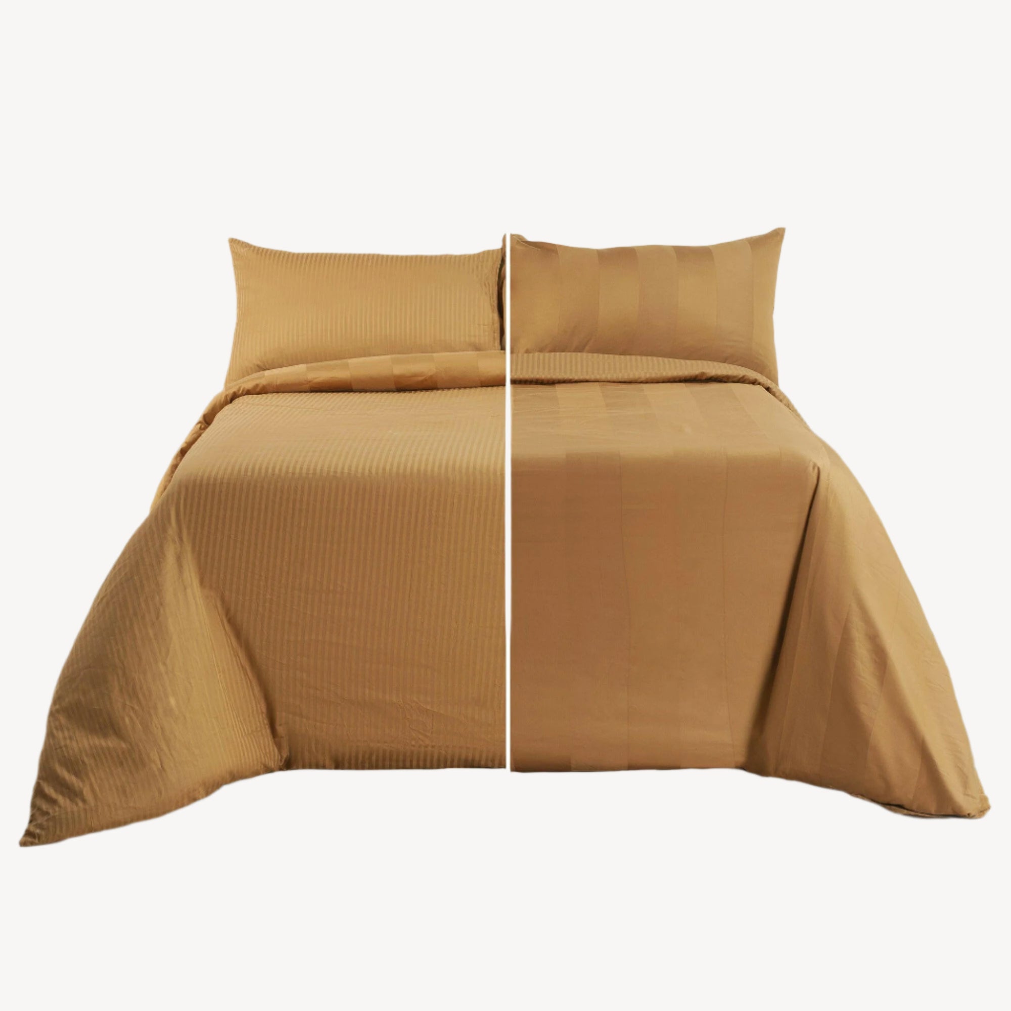 Caramelized Front Reversible Duvet Cover Set - THE LINEN COMPANY