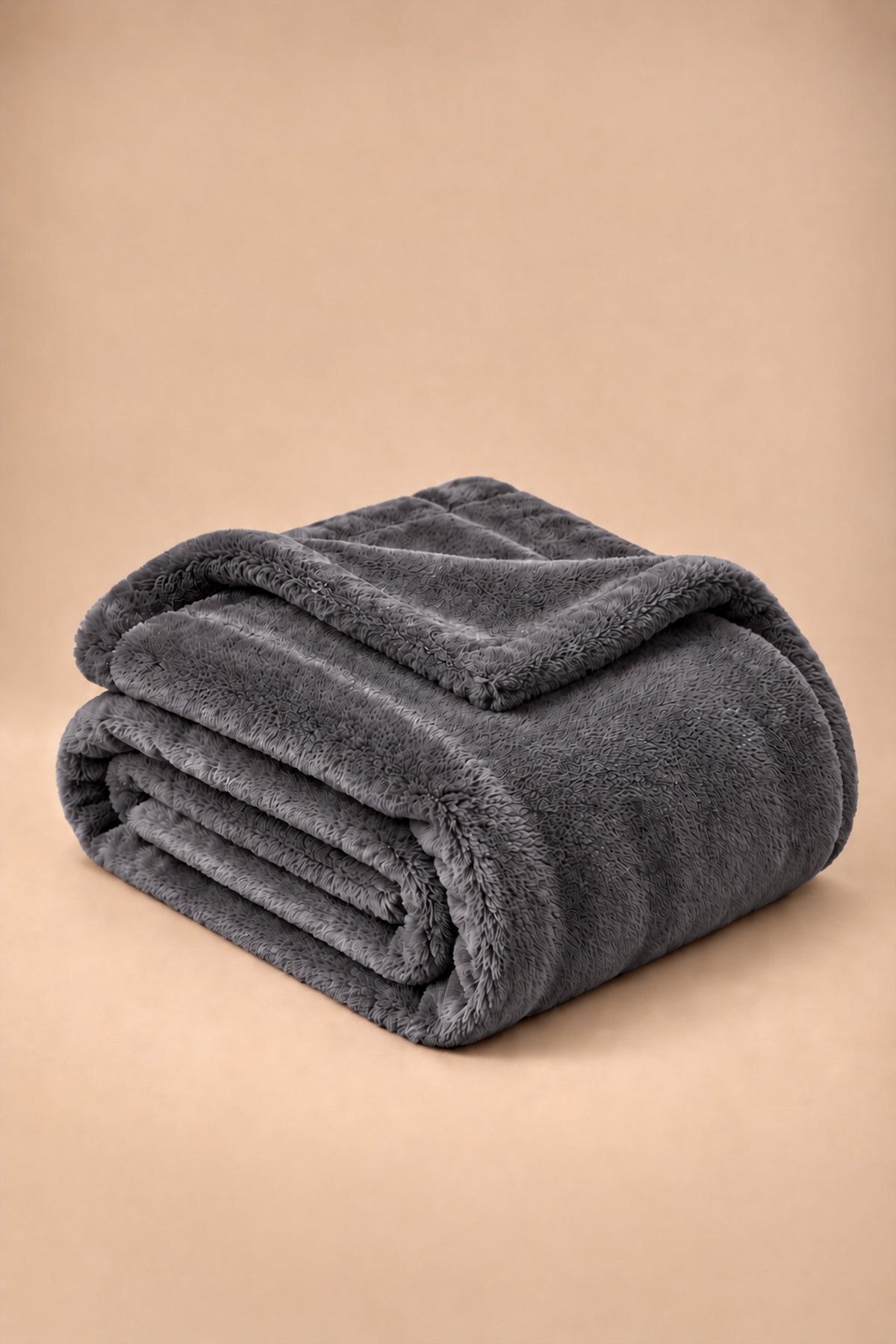 Charcoal Plush Blanket
