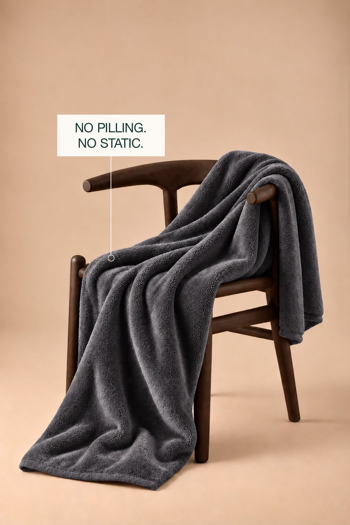 Charcoal Plush Blanket