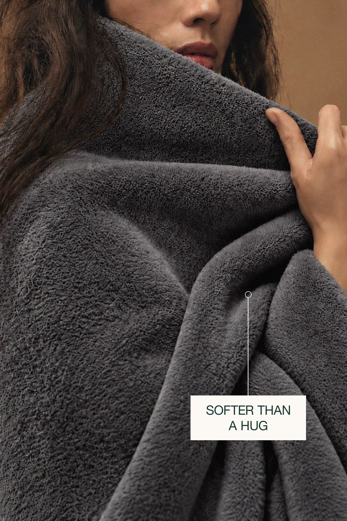 Charcoal Plush Blanket