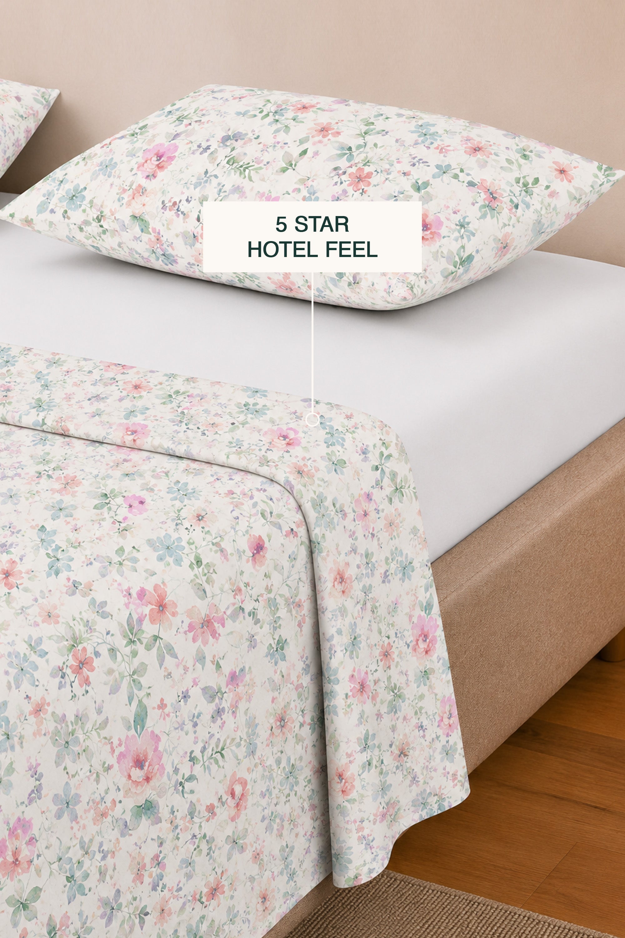 Dainty Vellum Sateen Bed Sheet Set