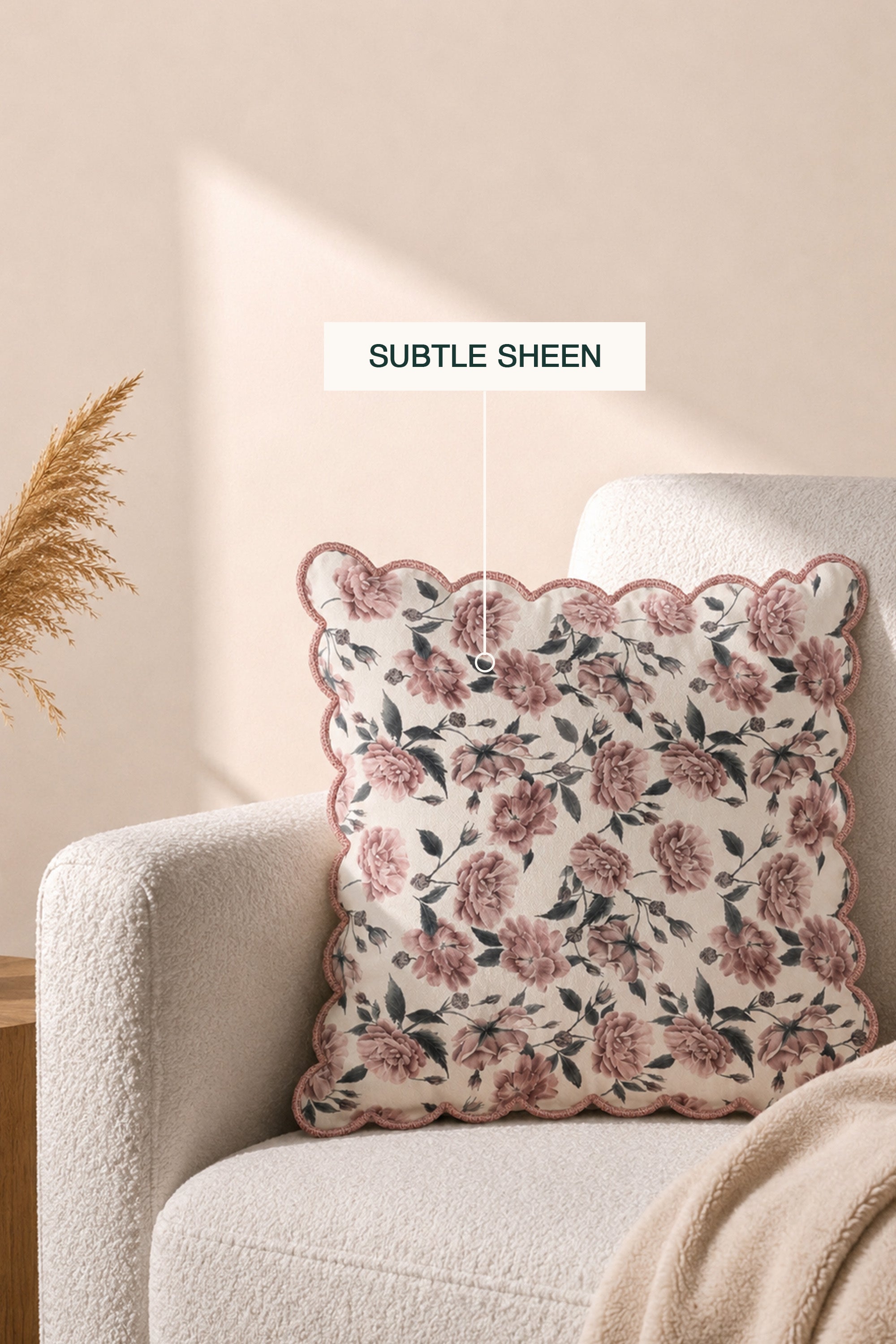 Dusk Bloom Sateen Cushion Cover