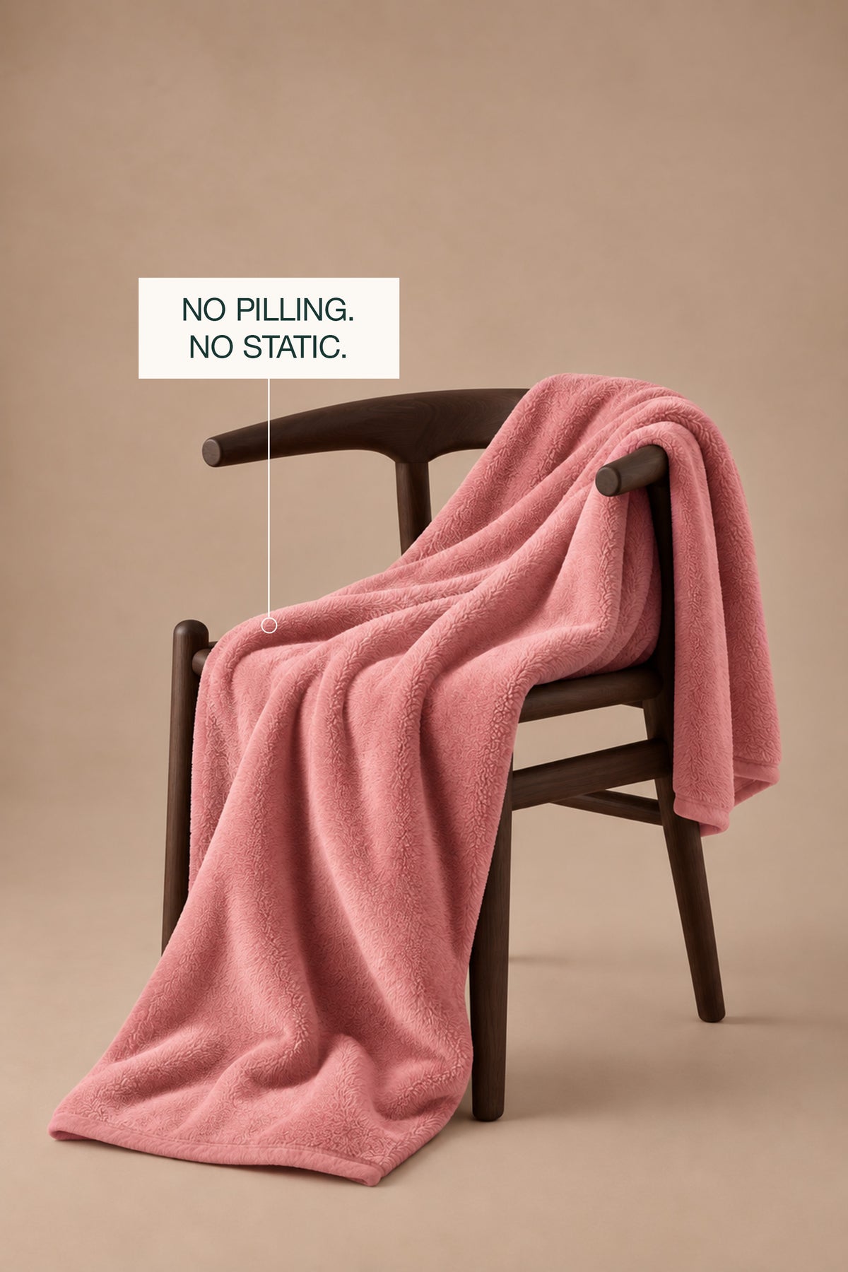 Dusty Rose Plush Blanket