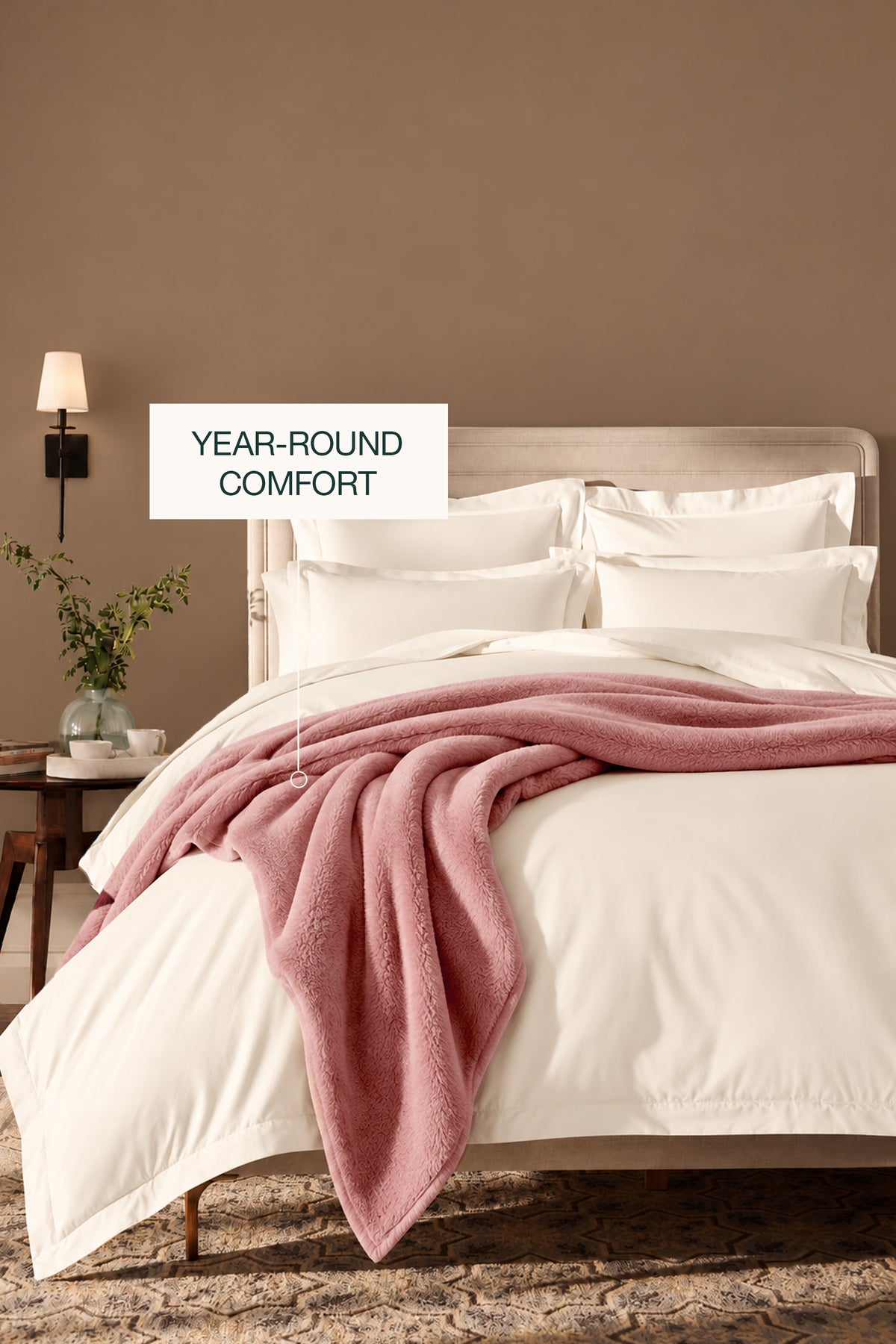 Dusty Rose Plush Blanket