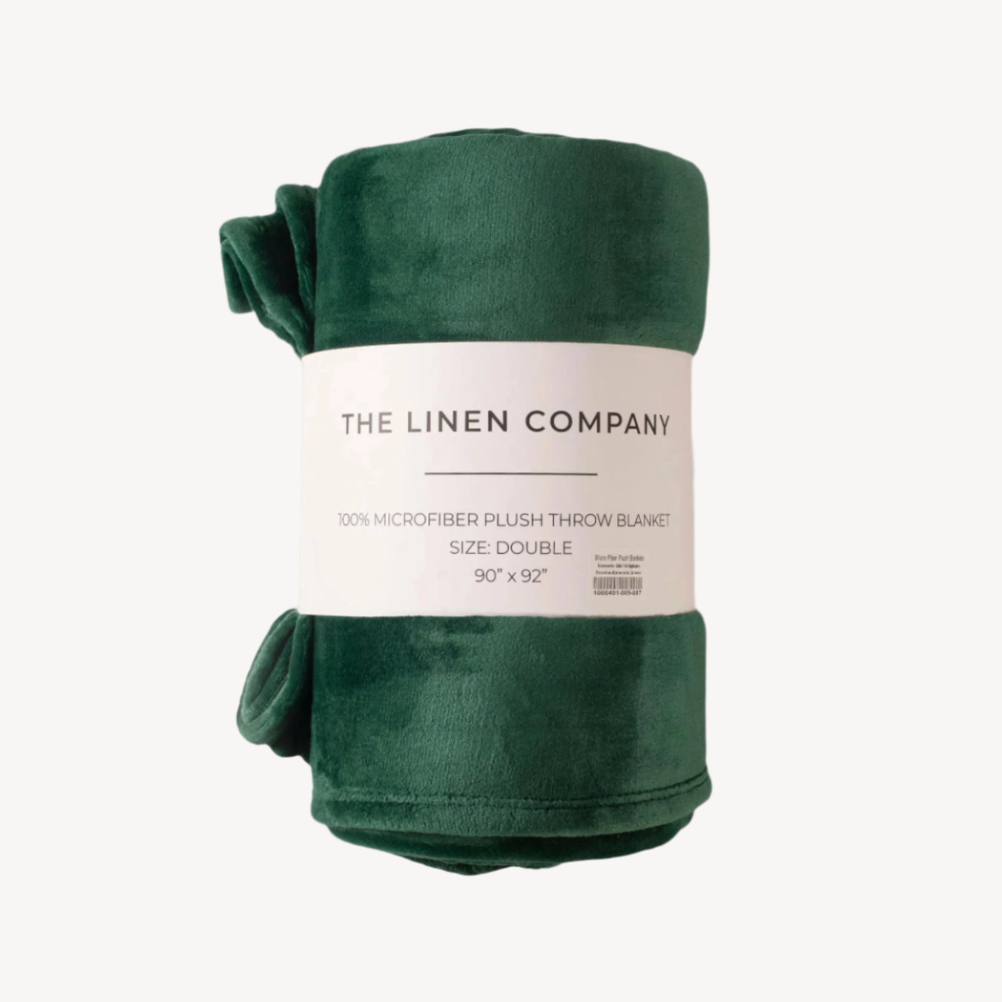 Emerald Green Microfiber Plush Blanket - THE LINEN COMPANY