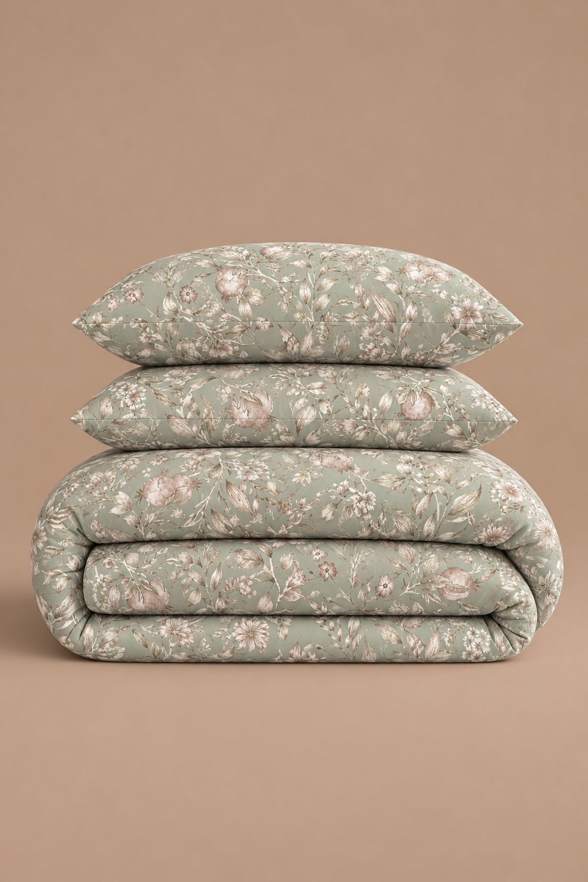 Enchanted Sage Percale Duvet Cover set
