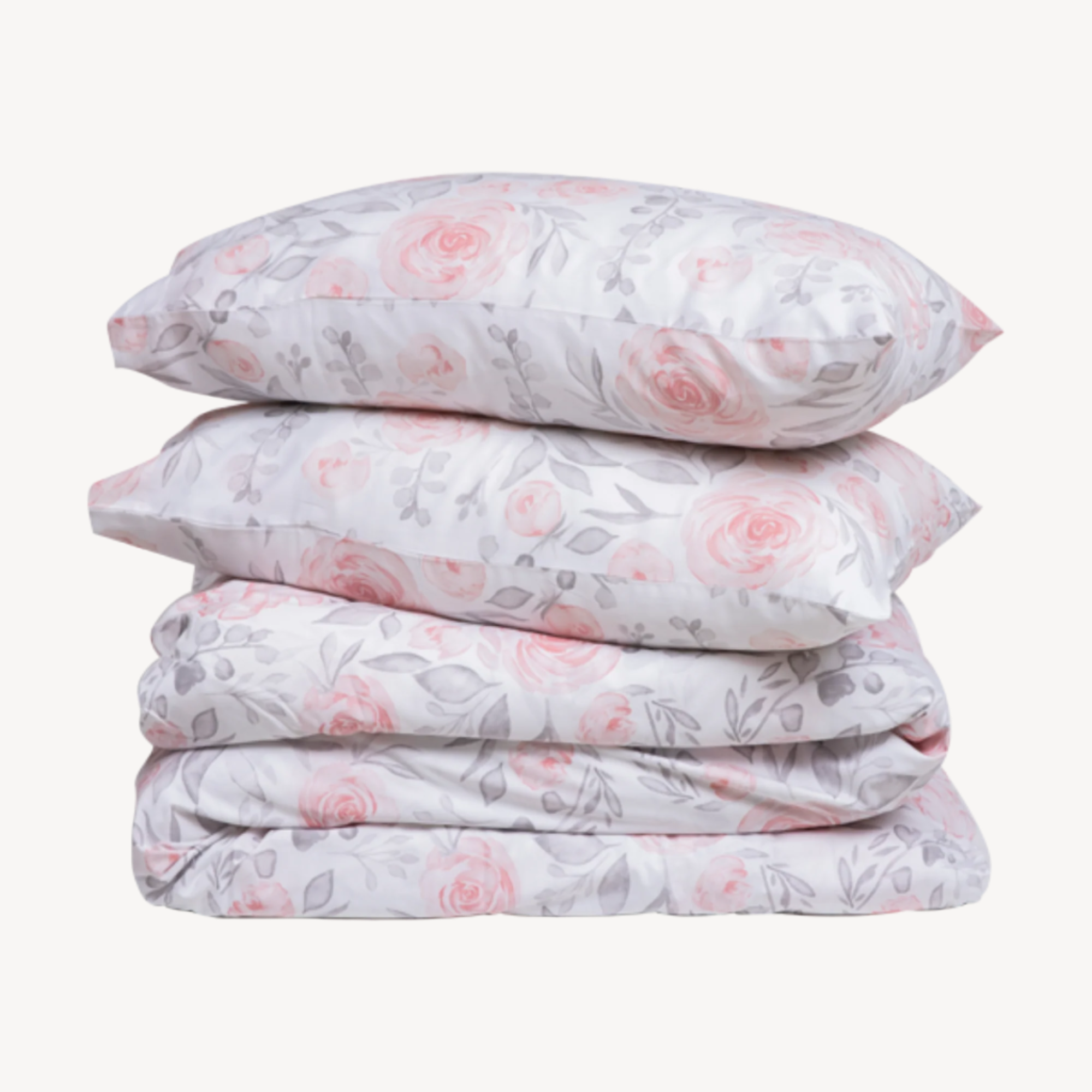 Pink Rose Duvet Cover Set