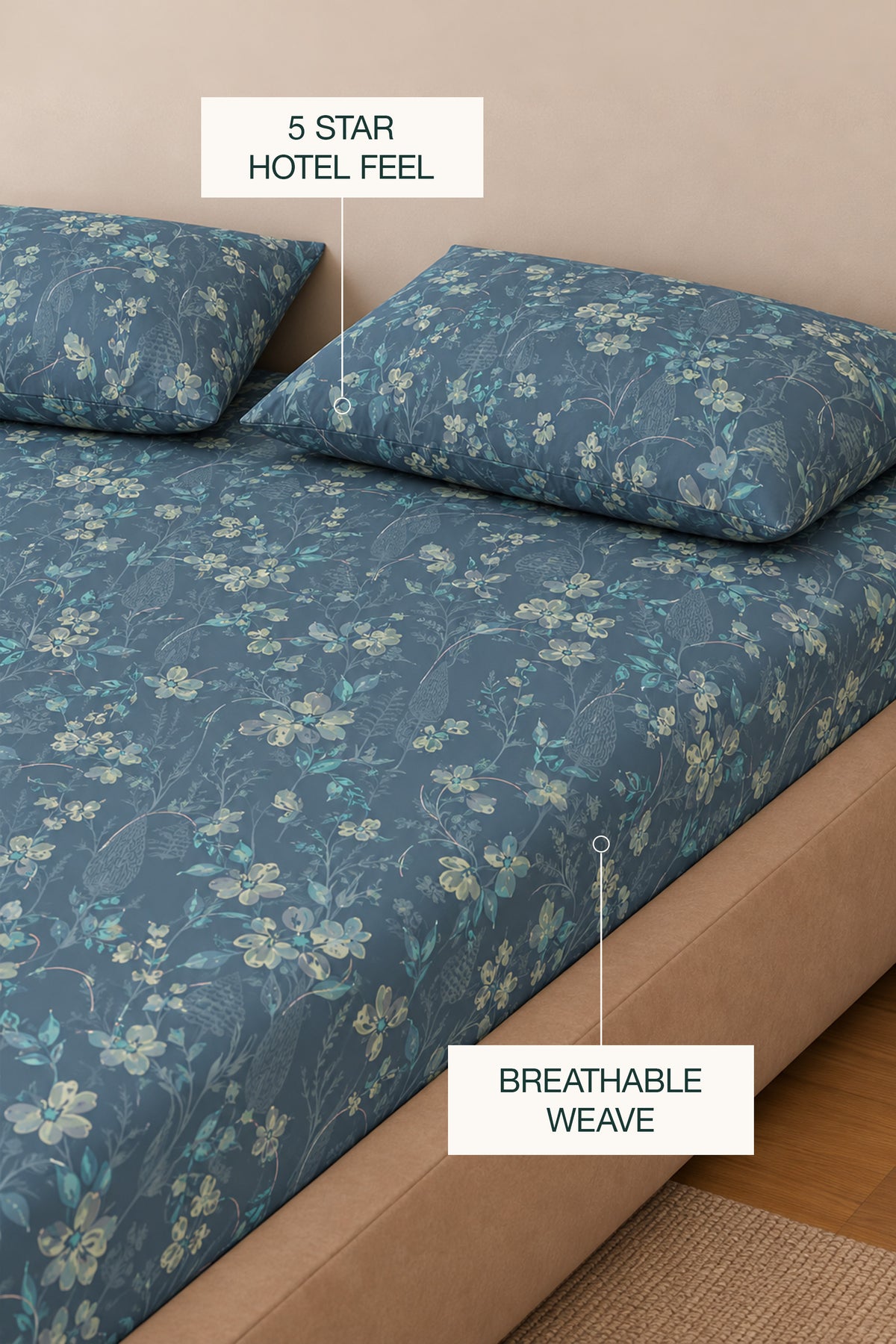 Fall Sparkle Percale Bed Sheet Set