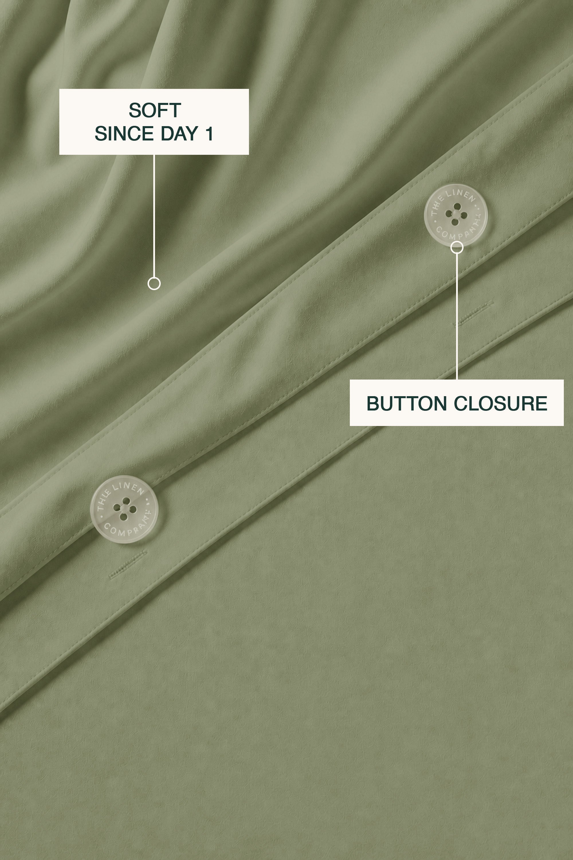 T200 Eucalyptus Green Duvet Cover Set