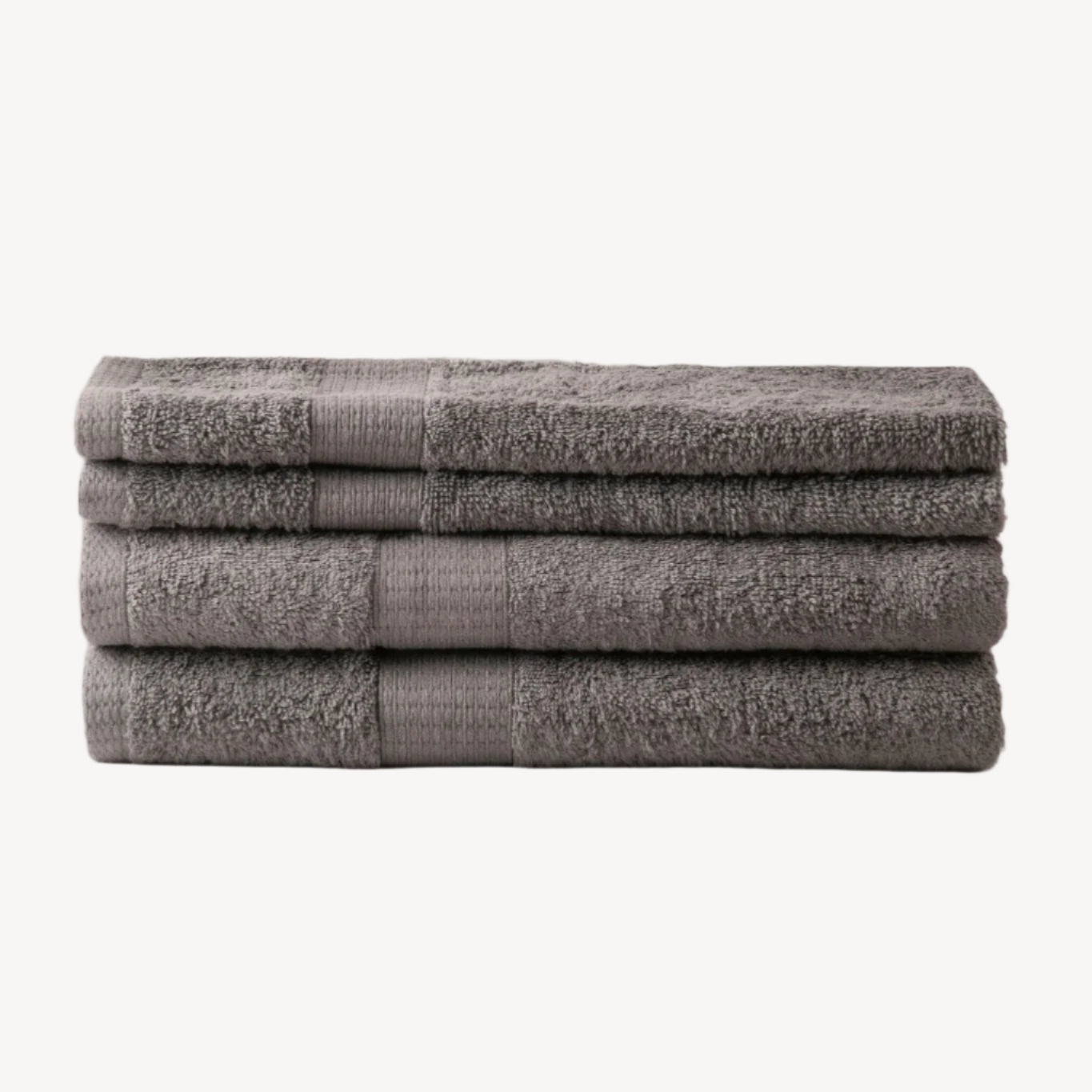 Grey Dash Striped Towels - Set of 4 - THE LINEN COMPANY