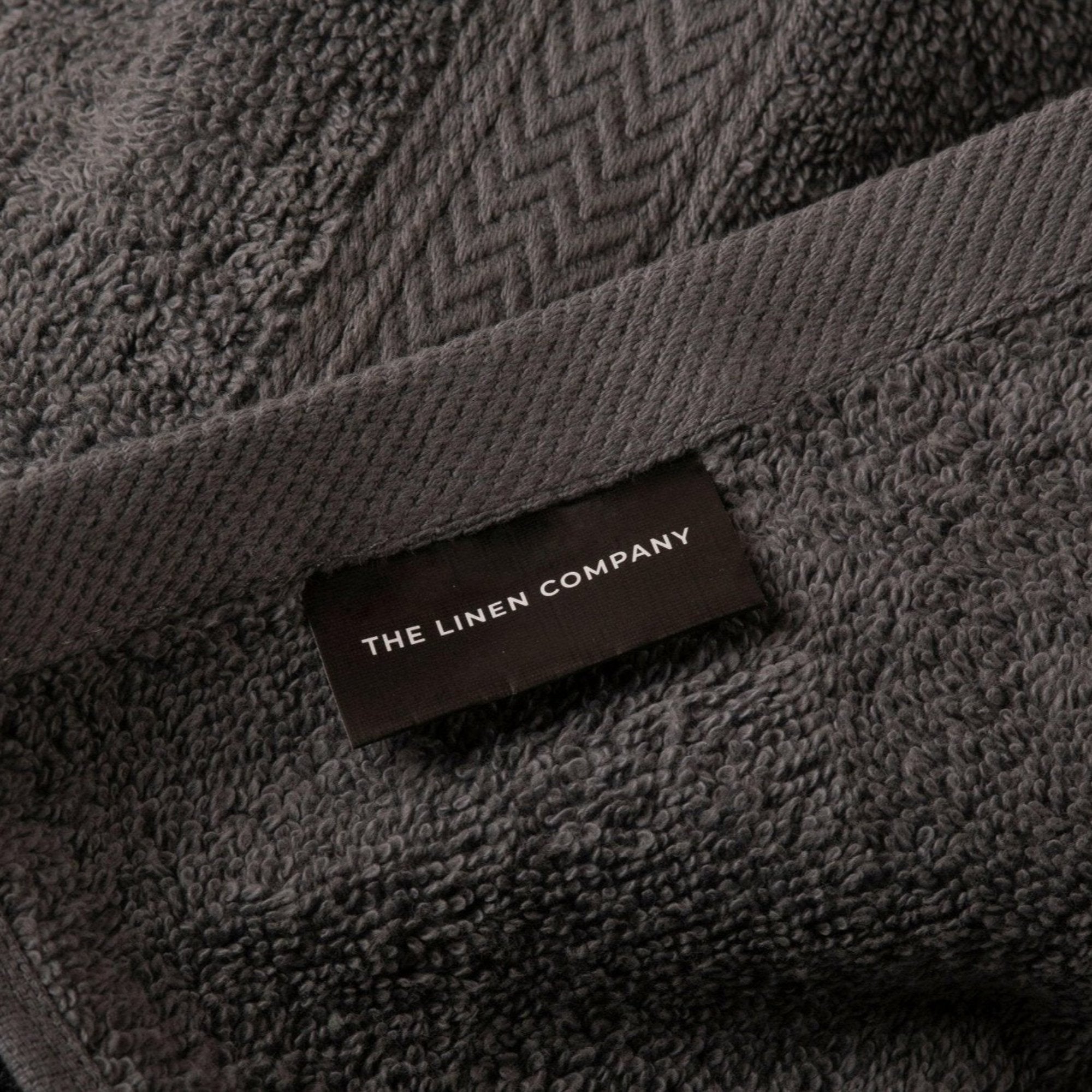 Grey Zigzag Hand Towel - THE LINEN COMPANY
