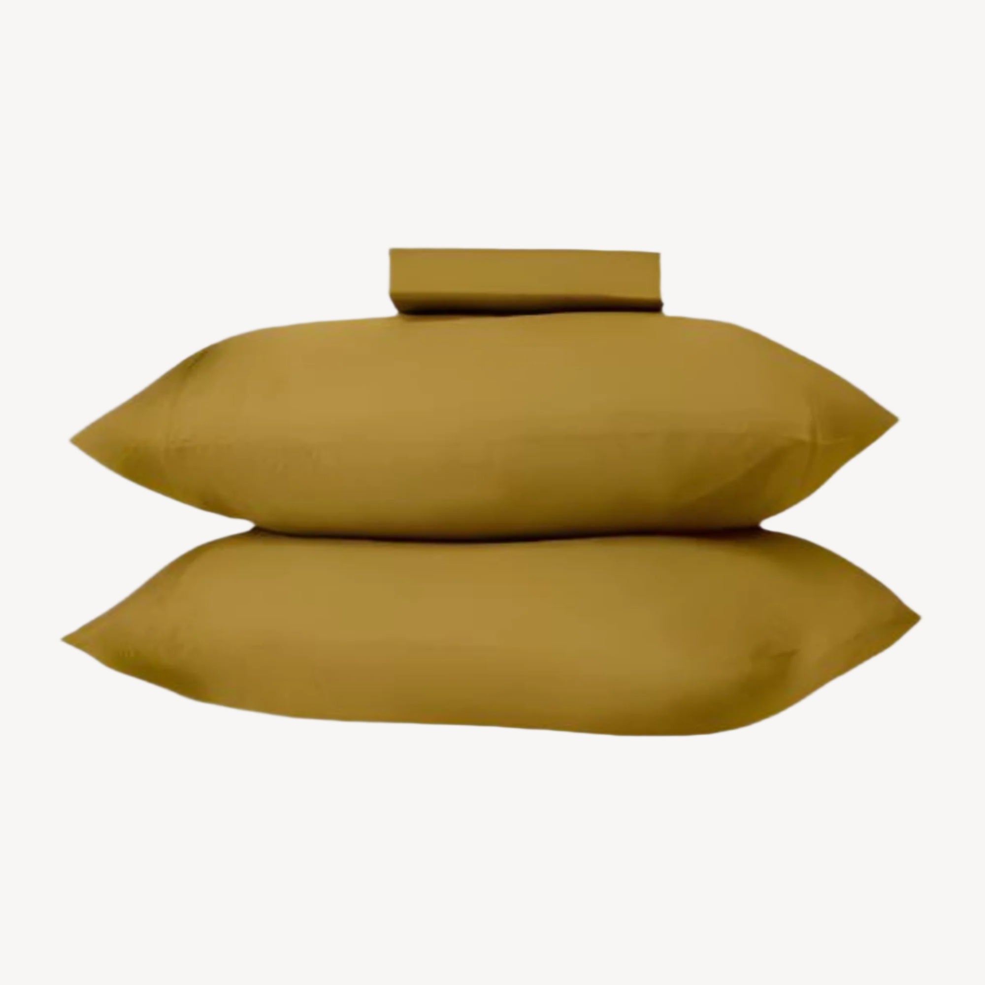 Honey Mustard Solid Bed Sheet Set - THE LINEN COMPANY