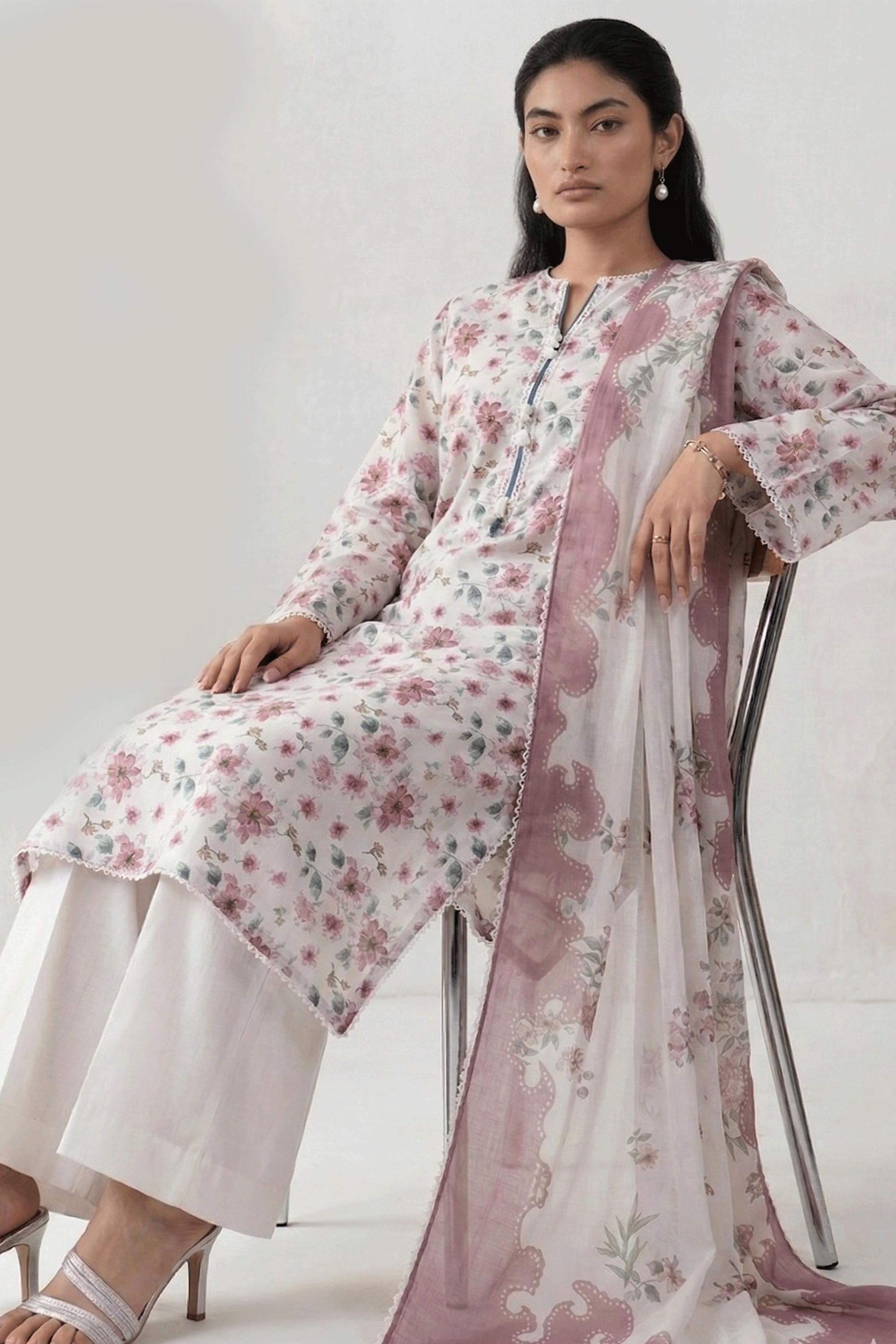 Brocade - Printed Lawn Suit