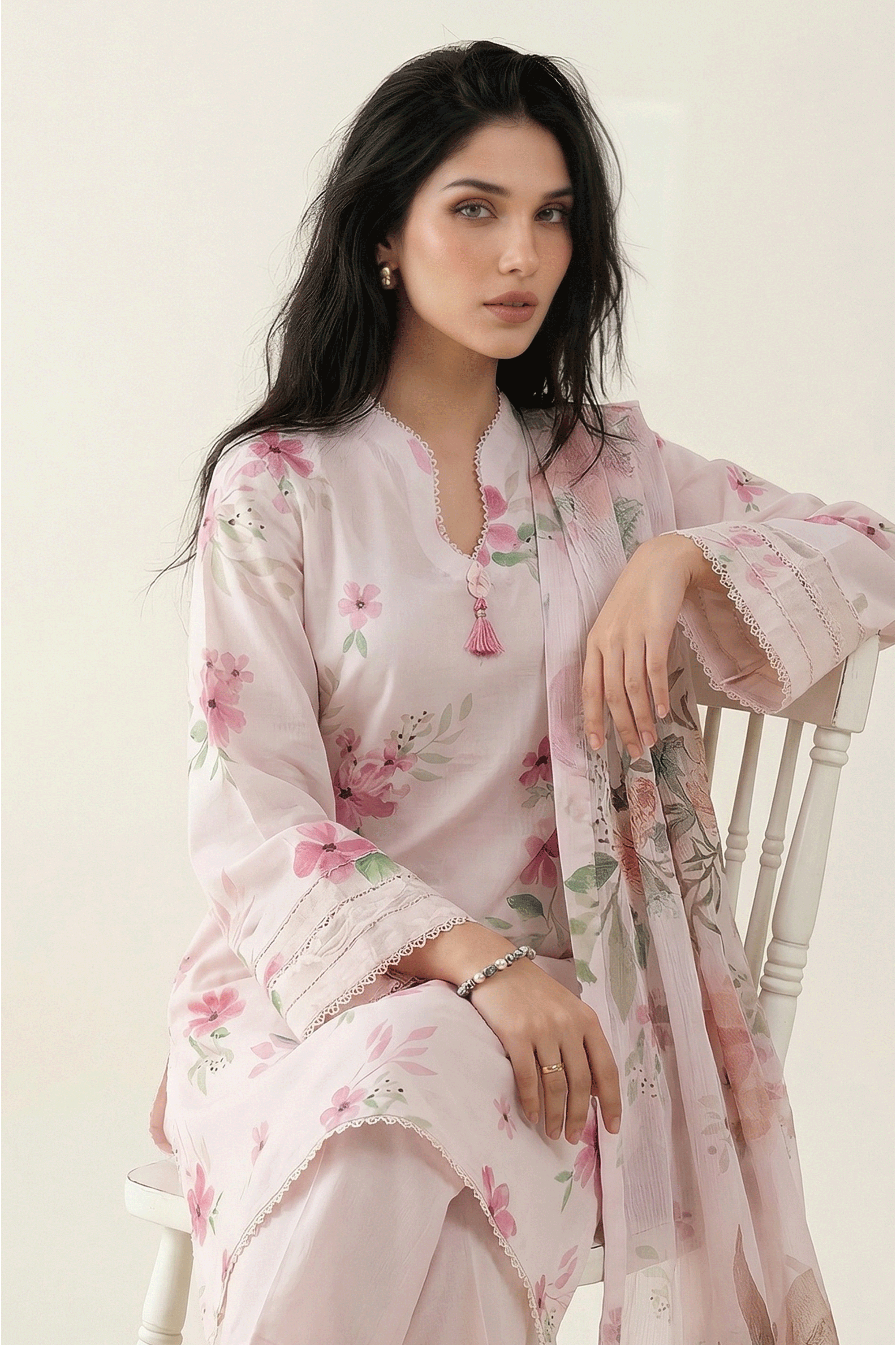 Crimson Garden - Printed Lawn Suit