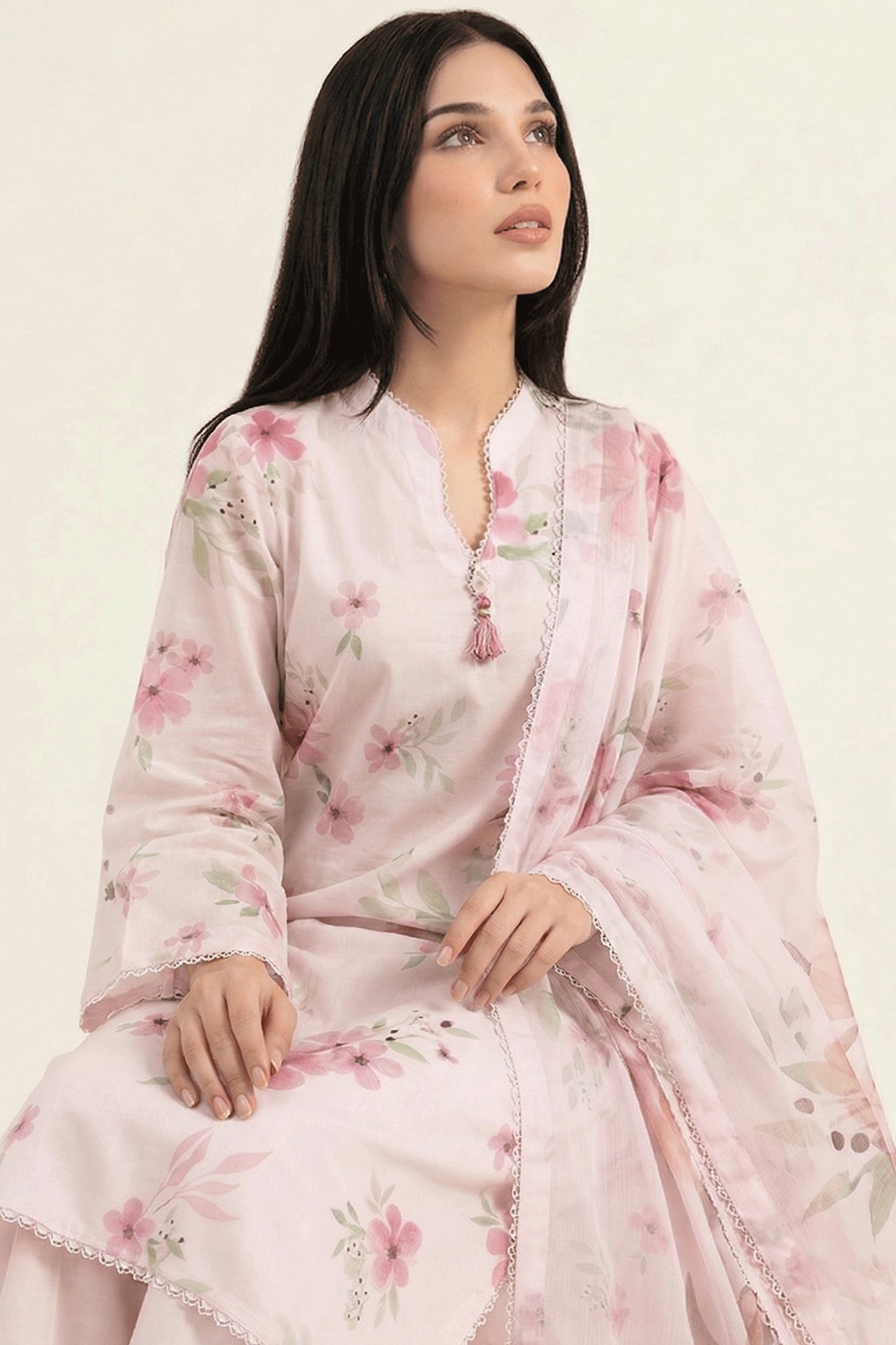Crimson Garden - Printed Lawn Suit