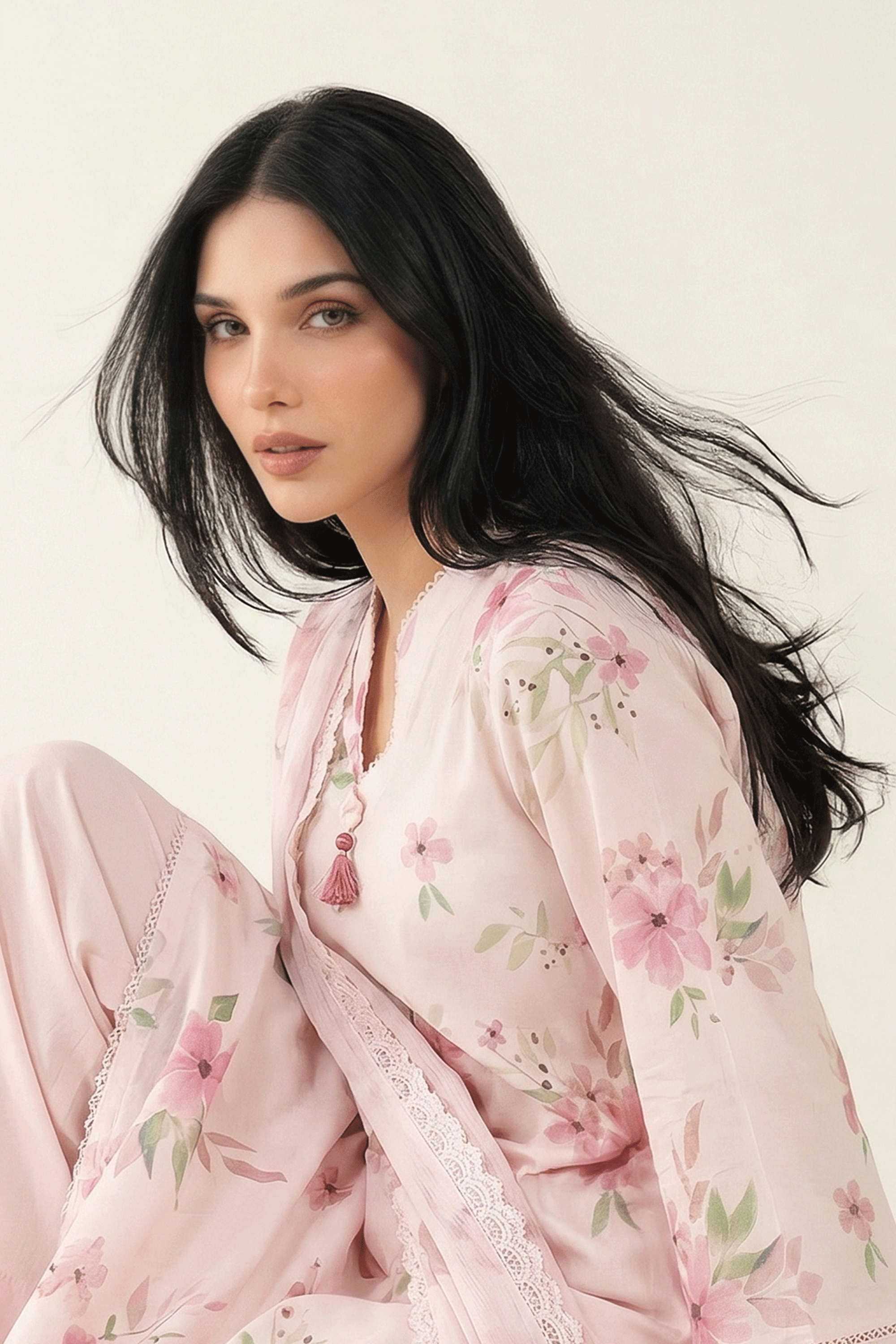 Crimson Garden - Printed Lawn Suit