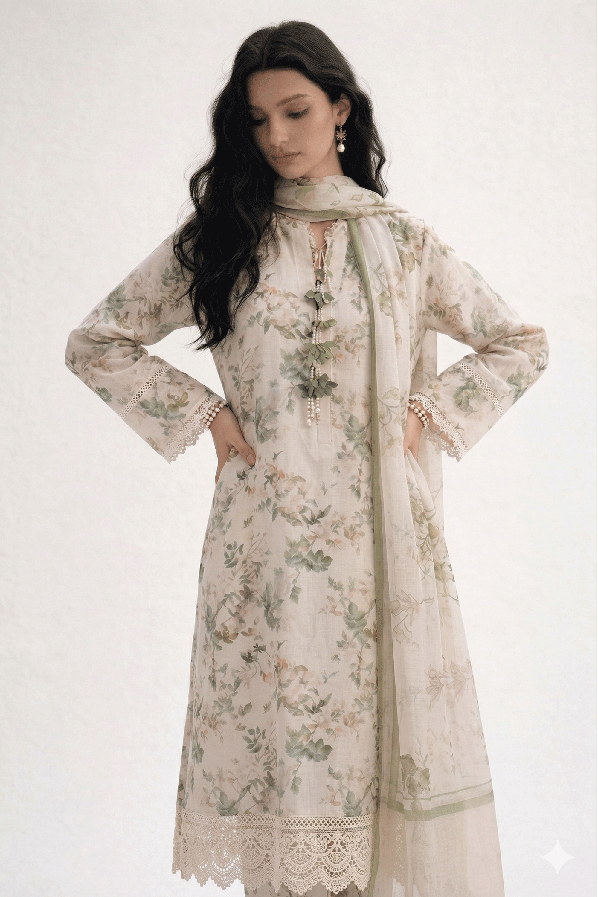 Feuille - Printed Lawn Suit