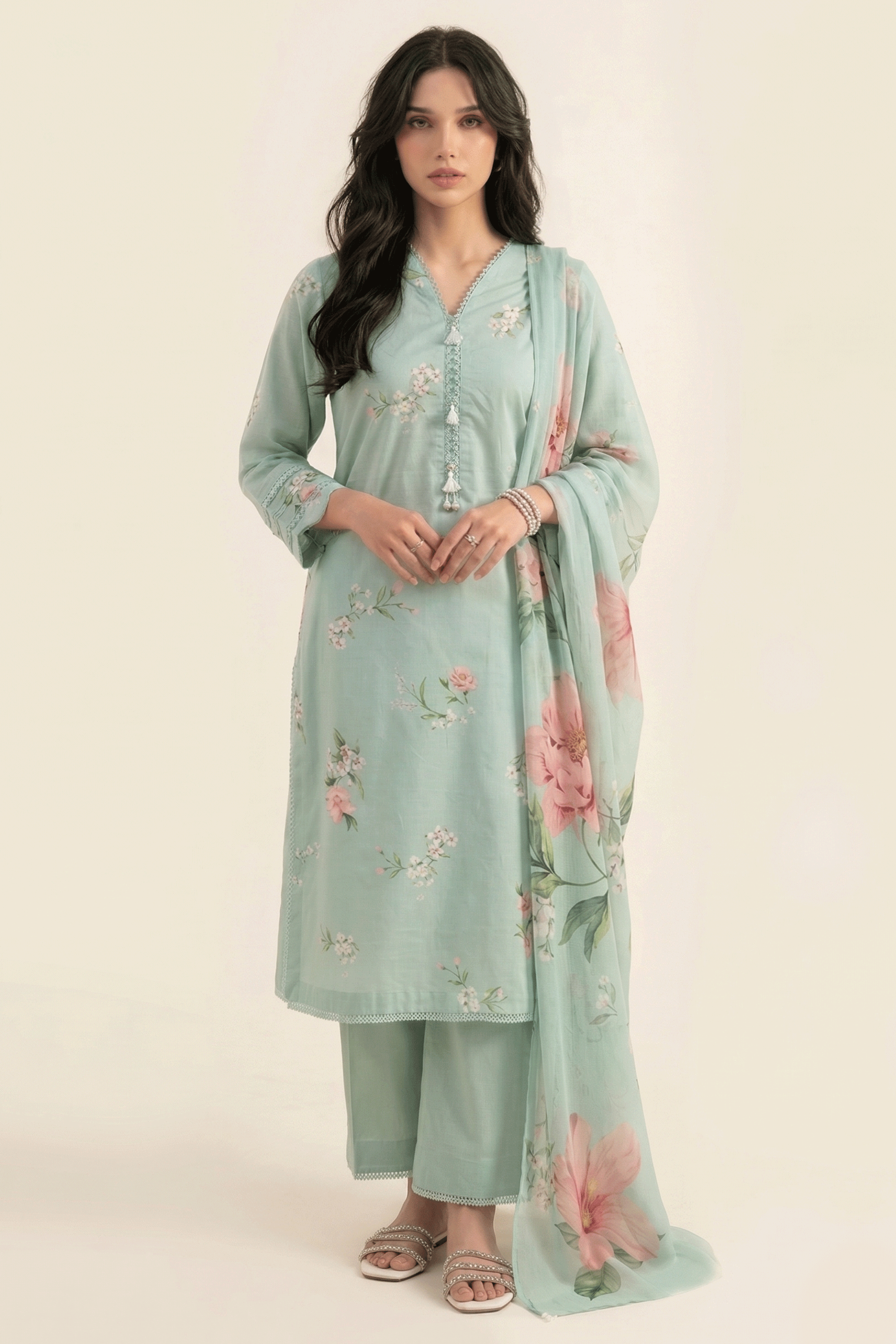 Odette - Printed Lawn Suit