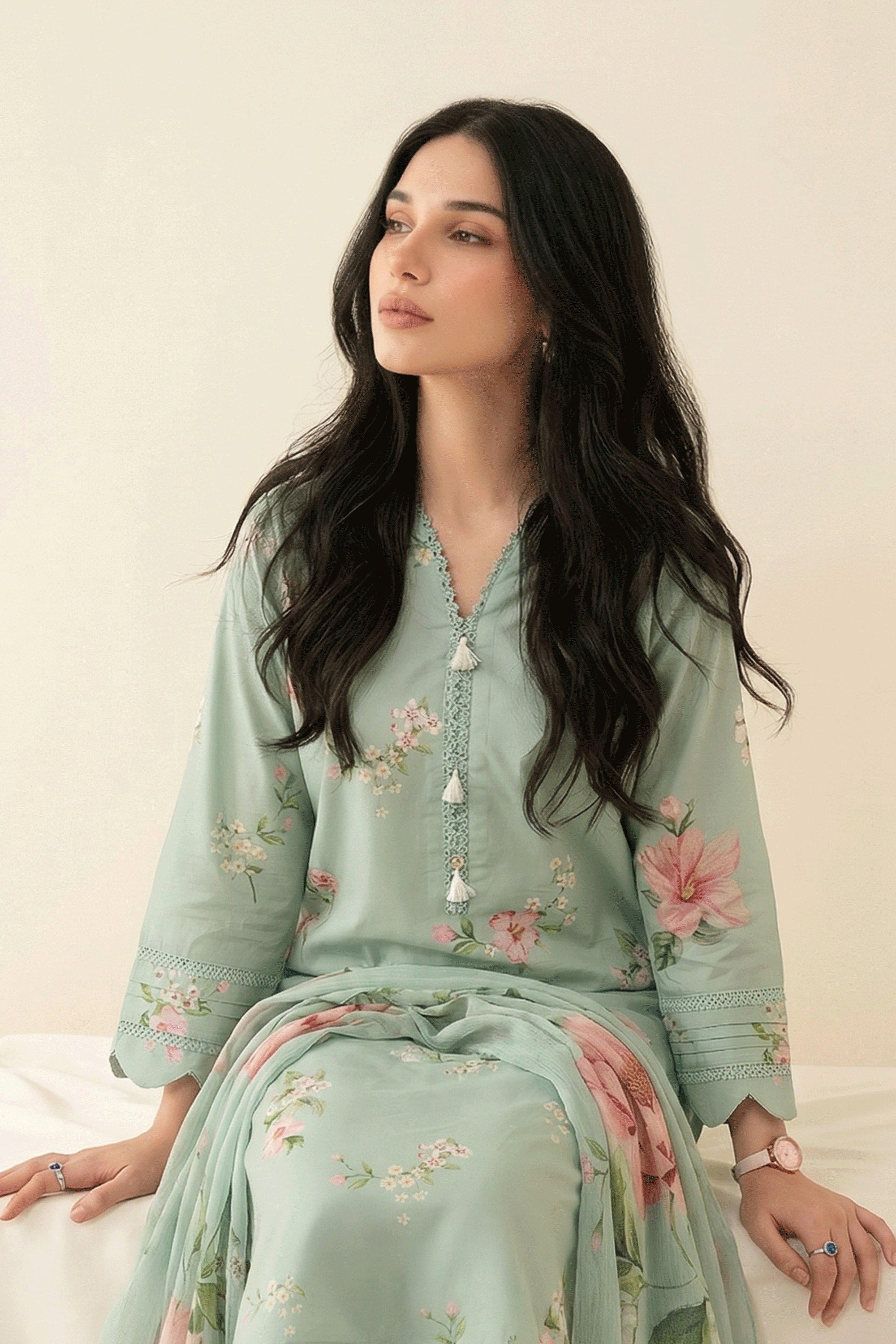 Odette - Printed Lawn Suit