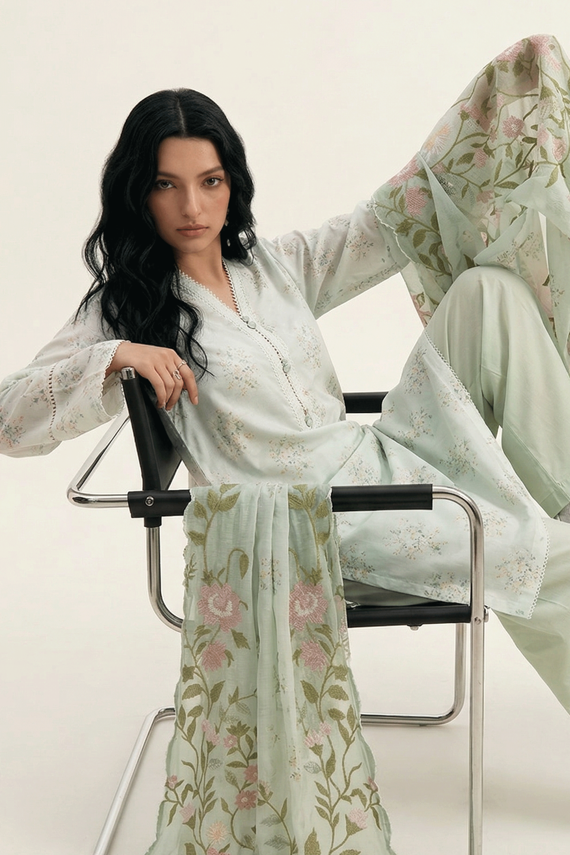 Sage Haven - Printed Lawn Suit