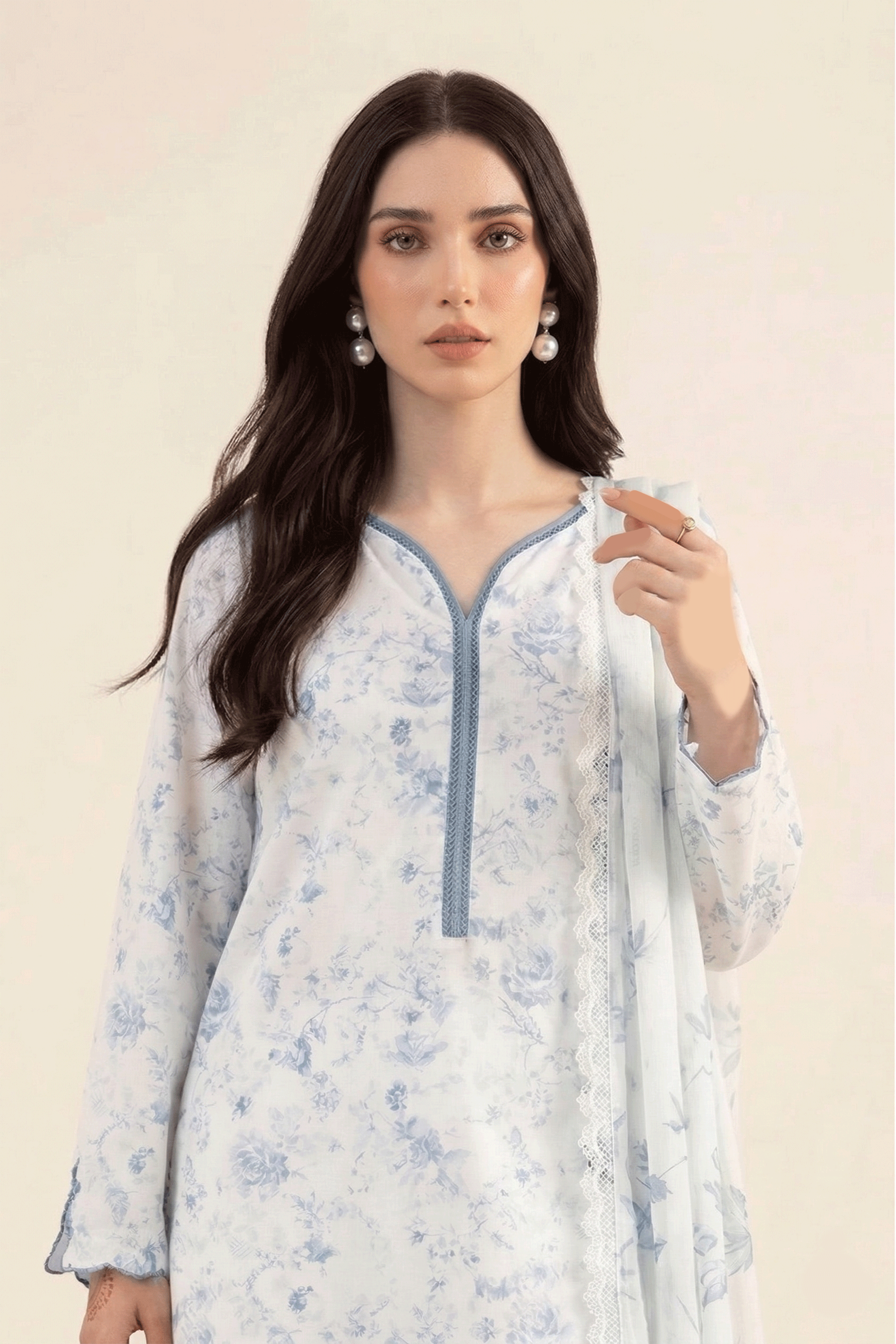 Soft Ciel - Printed Lawn Suit