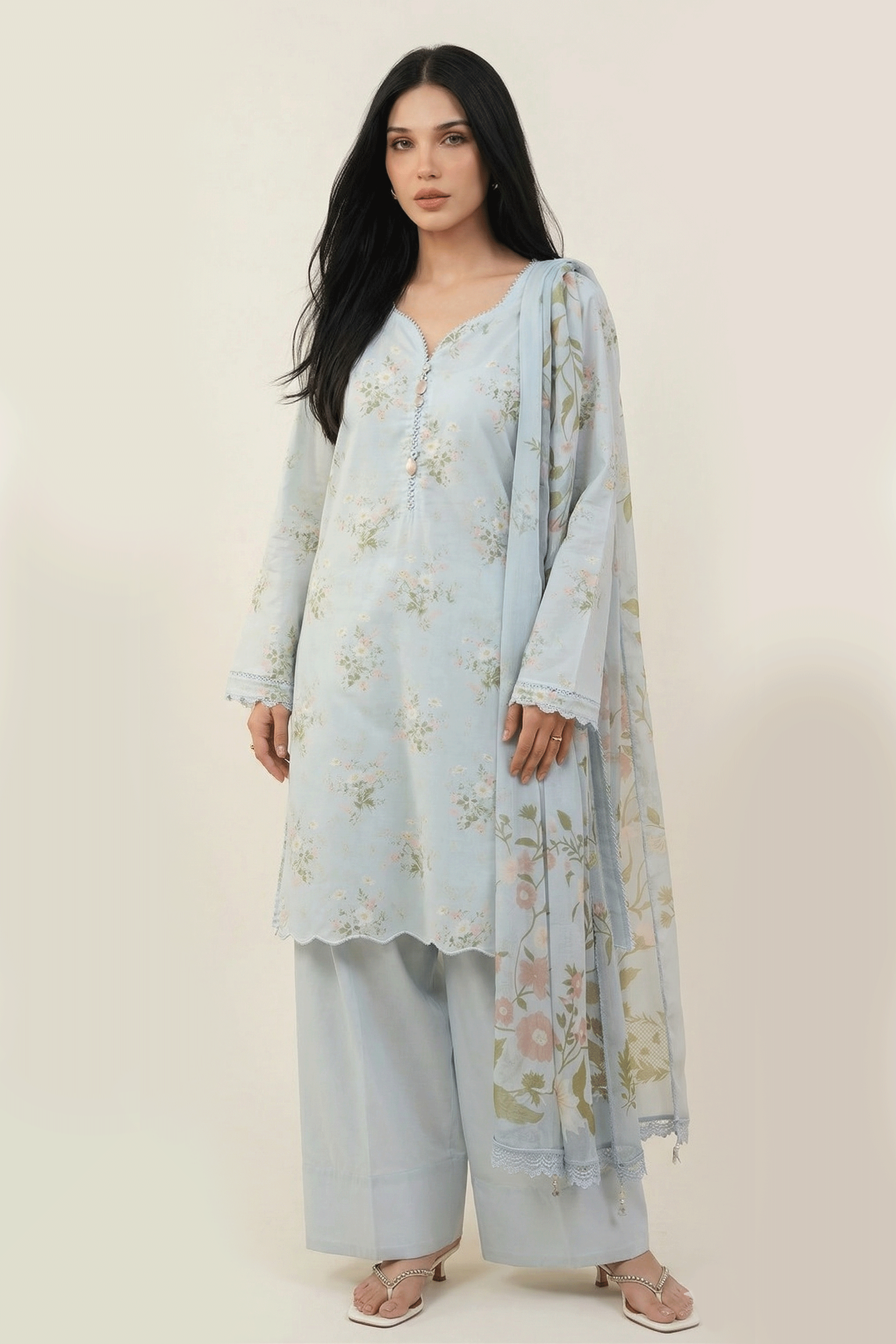Zephyr - Printed Lawn Suit