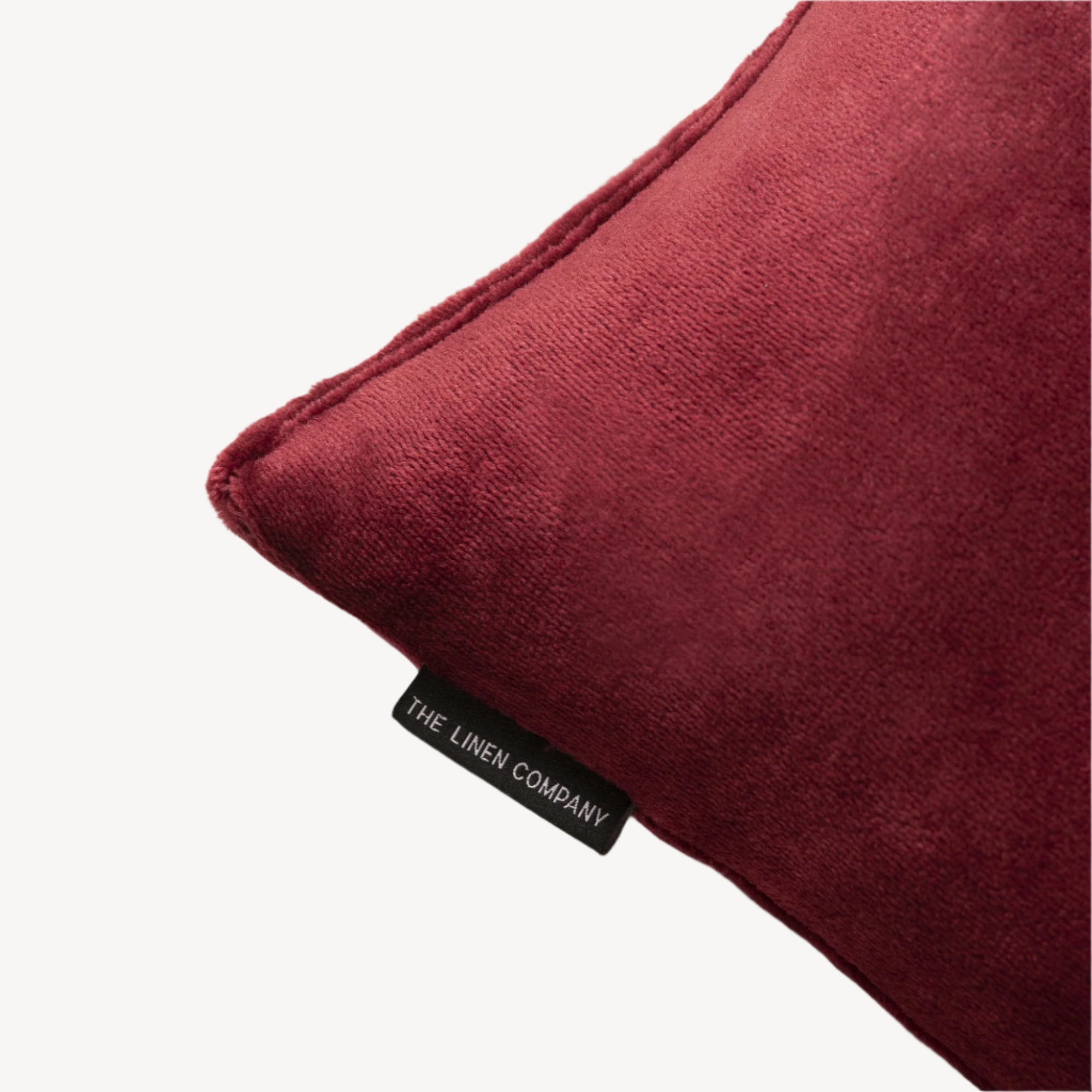 Maroon Plush Cushion - THE LINEN COMPANY