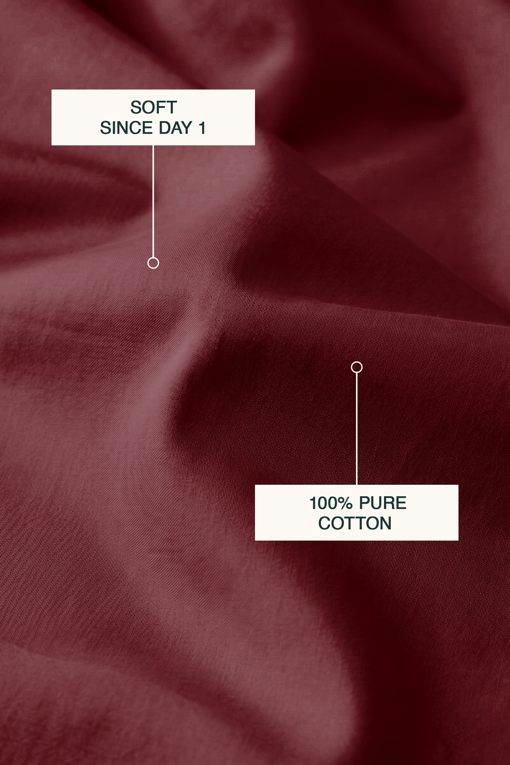 T200 Maroon Bed Sheet Set
