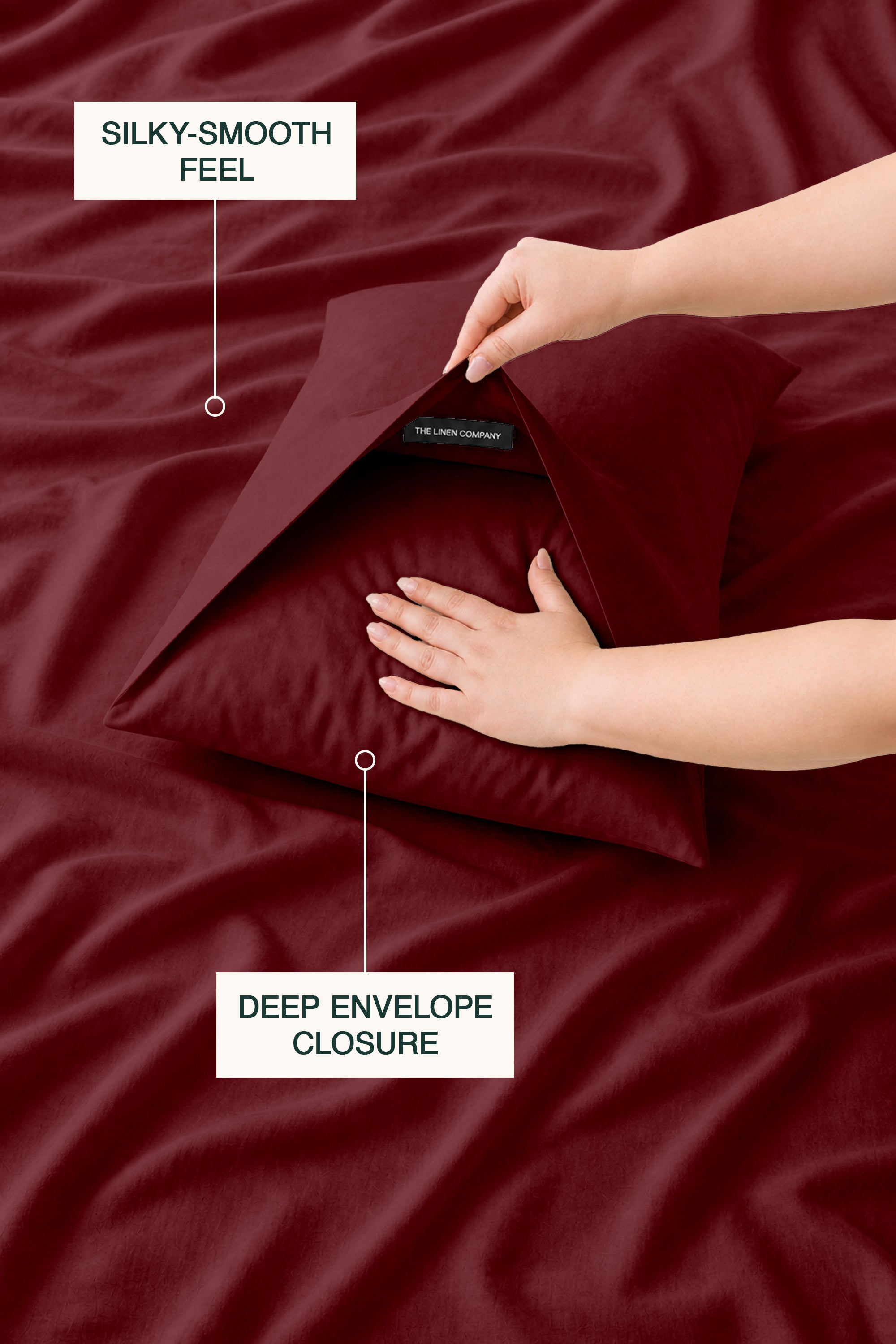 T200 Maroon Duvet Cover Set
