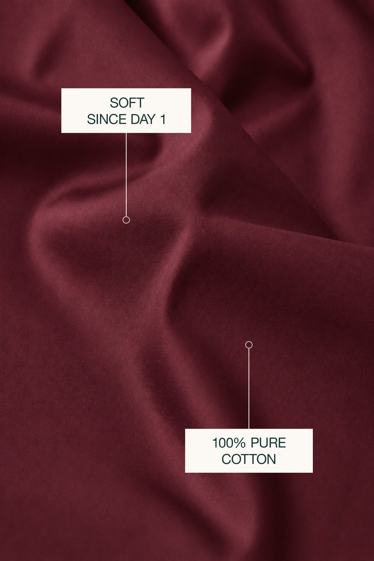 Silky Bamboo Maroon Fitted Sheet Set