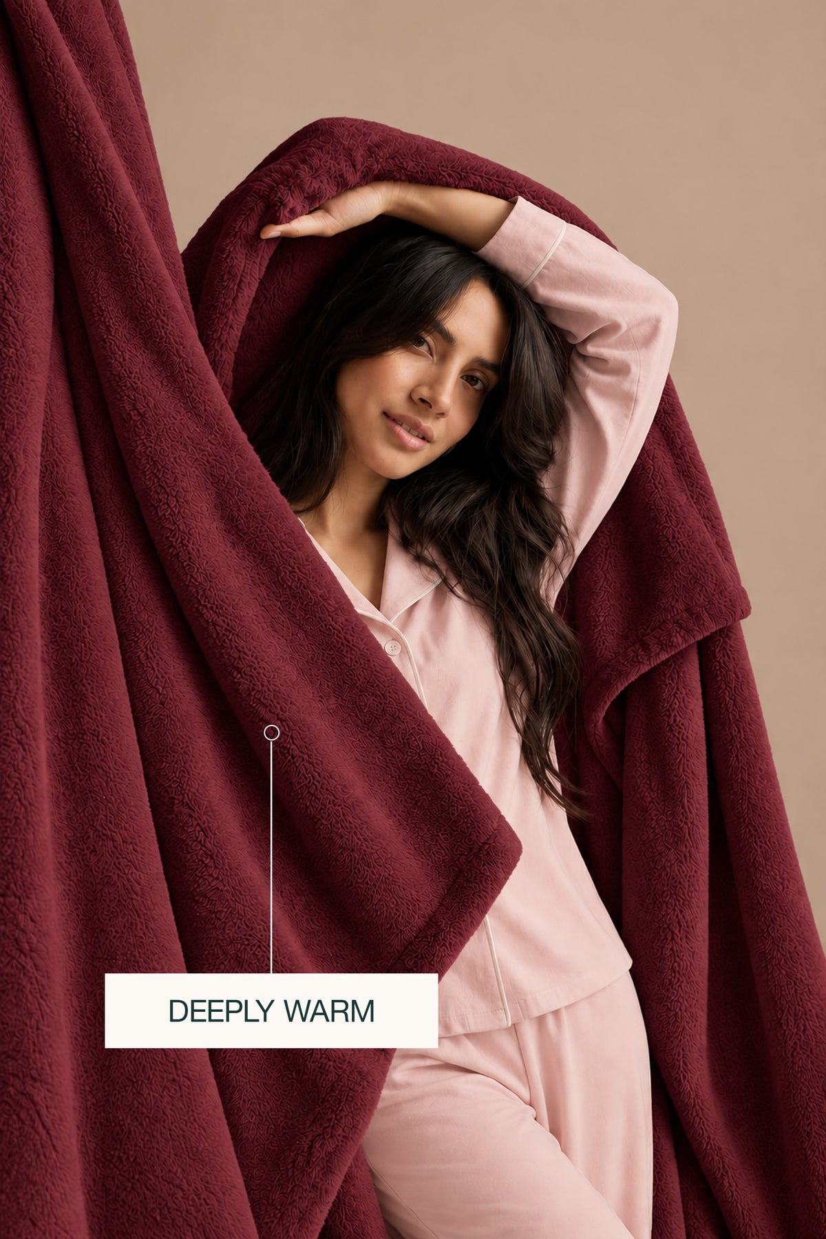 Maroon Plush Blanket