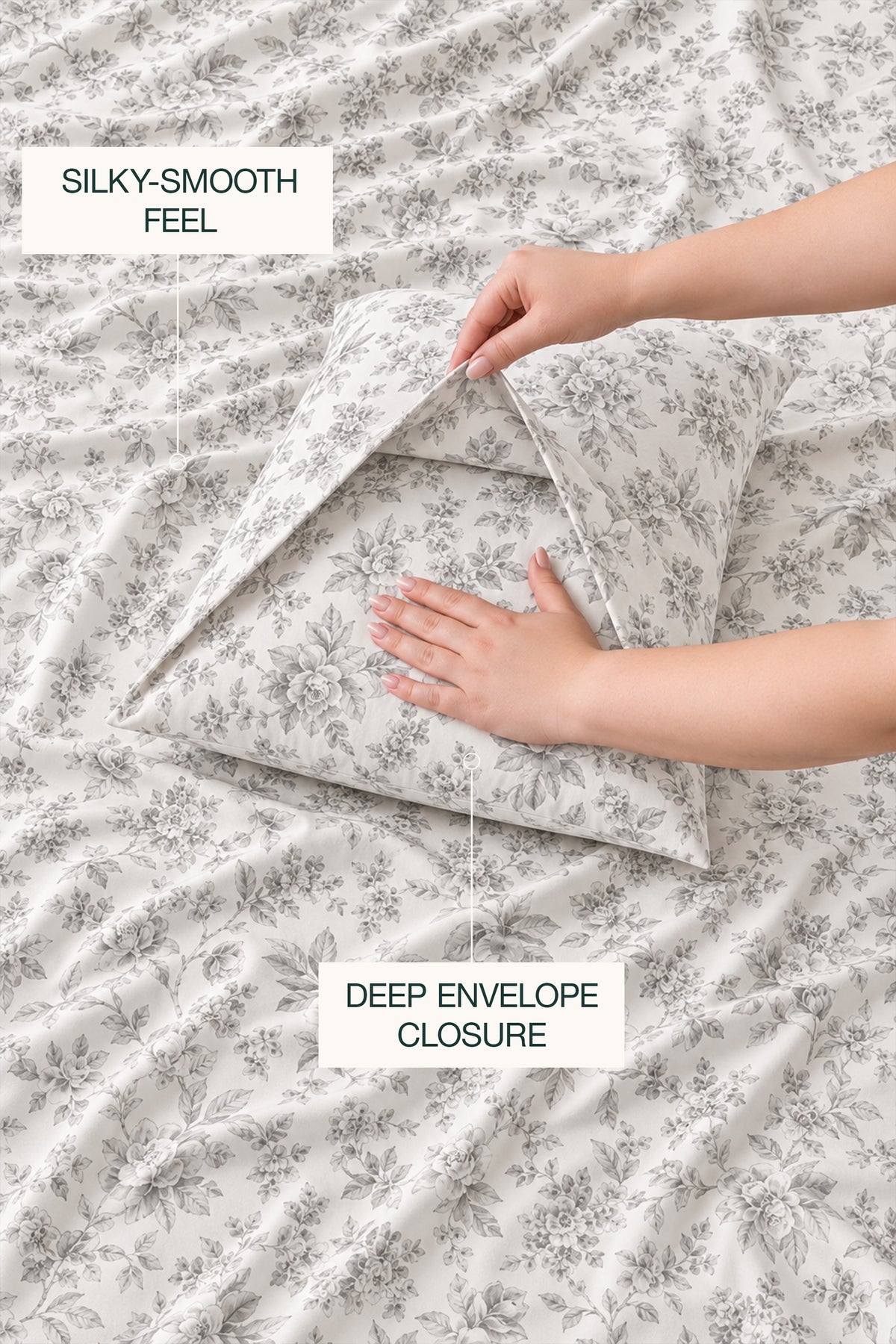 Midnight Toile Sateen Duvet Set