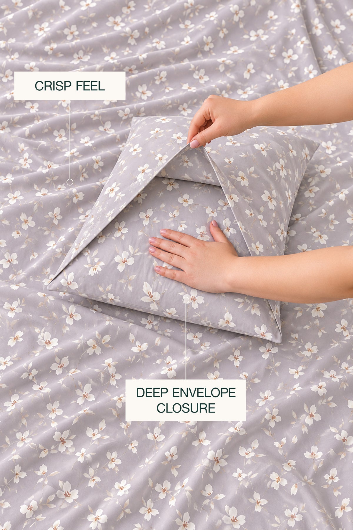 Morning Mist Percale Duvet Cover set
