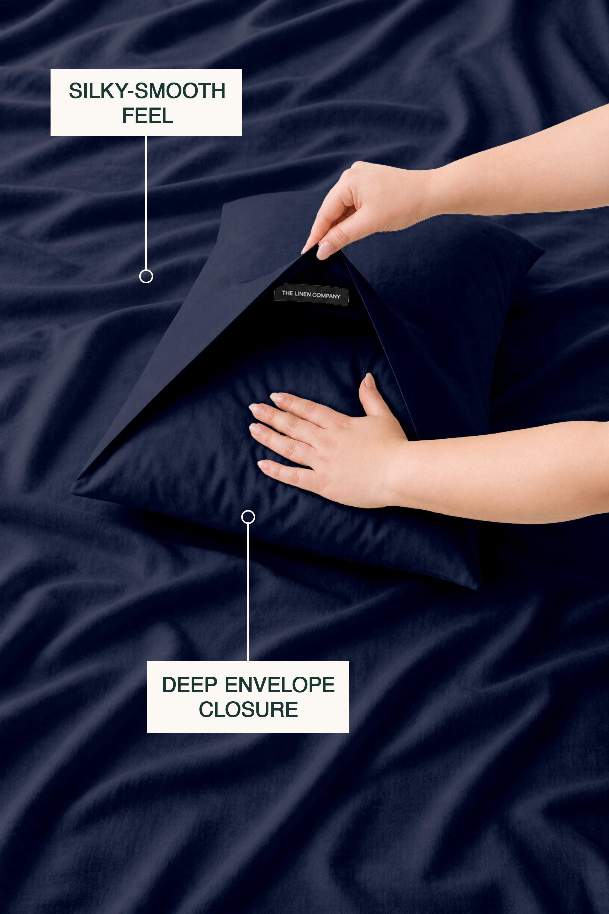 T300 Luxe Navy Duvet Cover Set